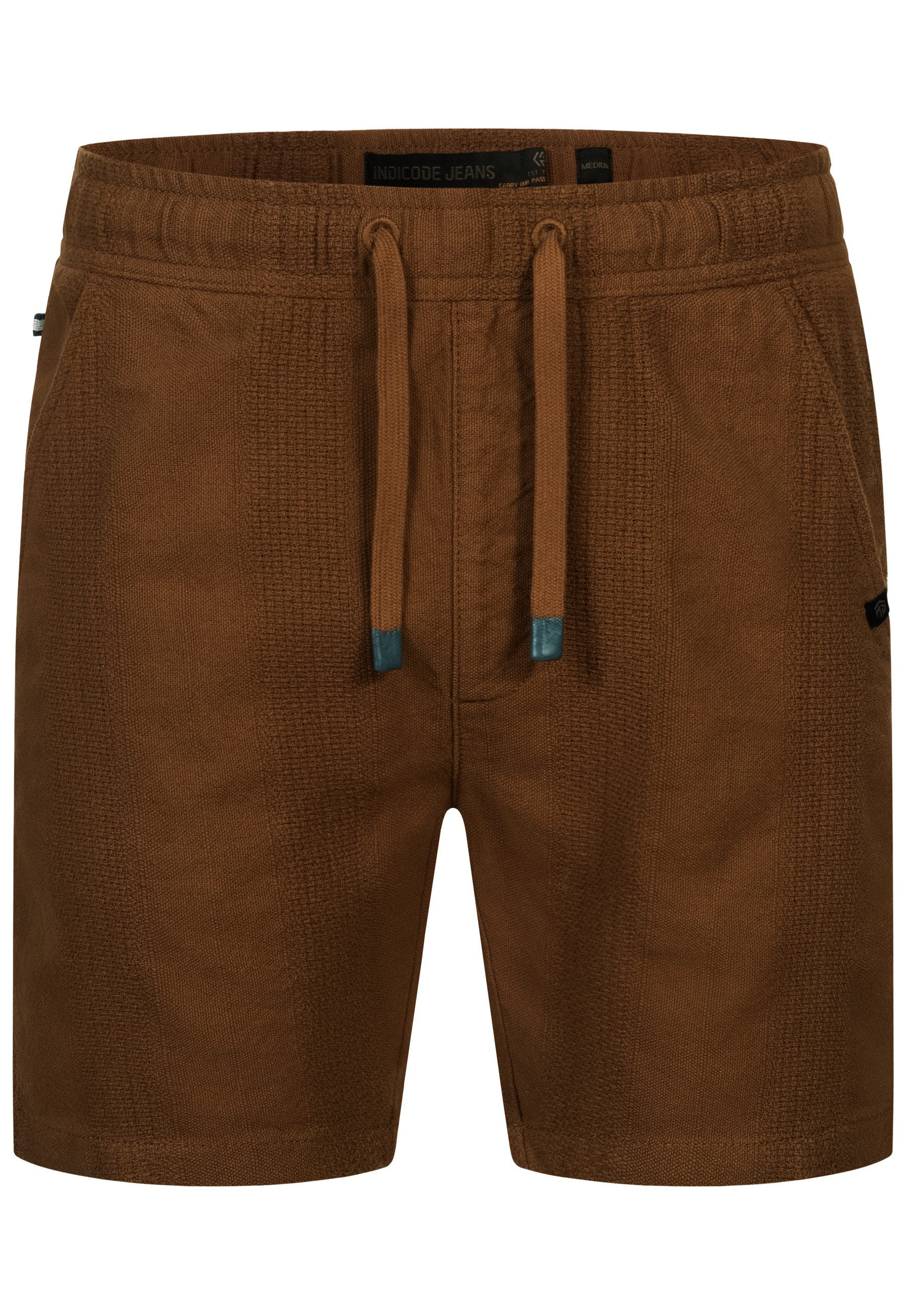 Indicode Chinoshorts INPop aus Leinen-Mix mit günstig online kaufen
