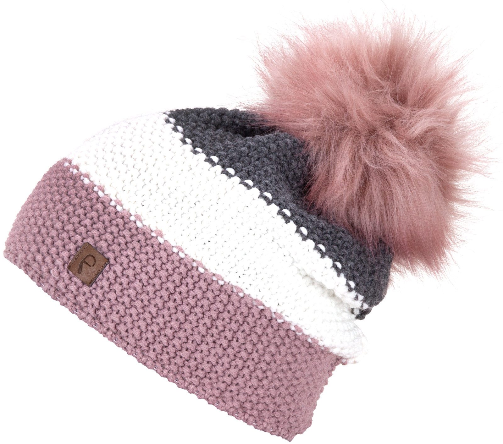 Faera Bommelmütze Wintermütze Damen Herren Mütze Beanie Haube gefüttert Bommelmütze