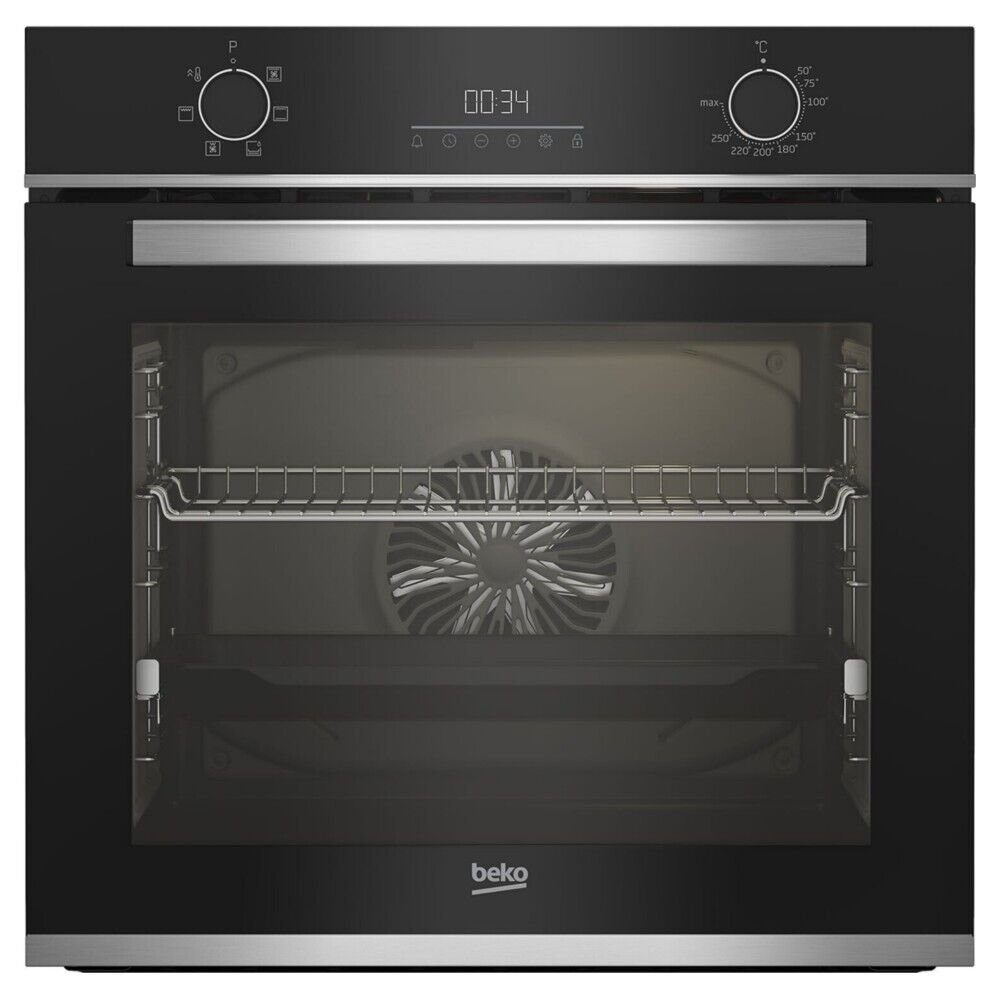 BEKO Induktions Herd-Set Einbauherd Set Schwarz Autark Backofen Umluft Teleskopauszug + Induktion Kochfeld NEU, mit Teleskopauszug nachrüstbar