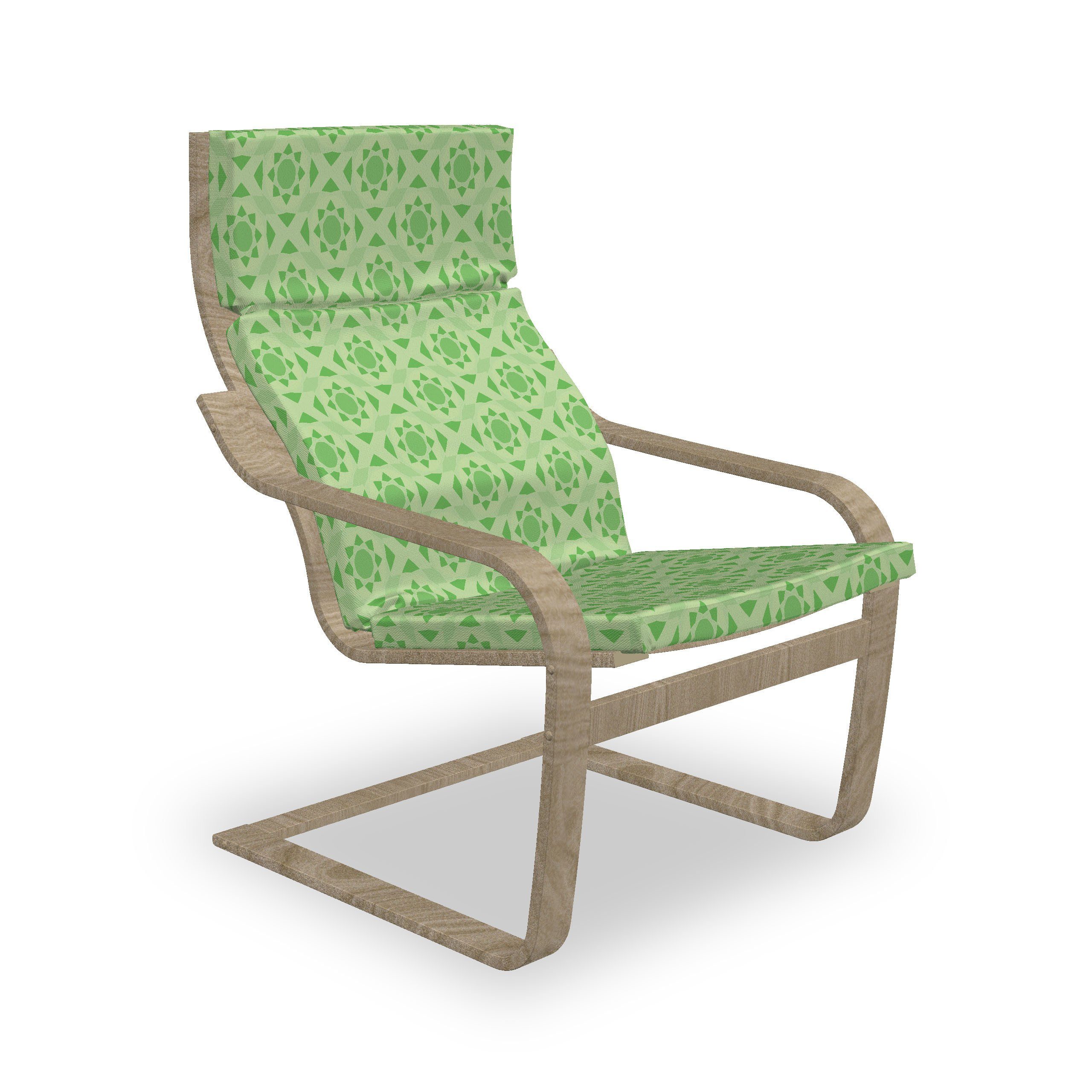 Monochrome und mit Sitzkissen Shapes Stuhlkissen Hakenschlaufe Reißverschluss, Einfache Abstrakt Stuhlkissen Abakuhaus mit