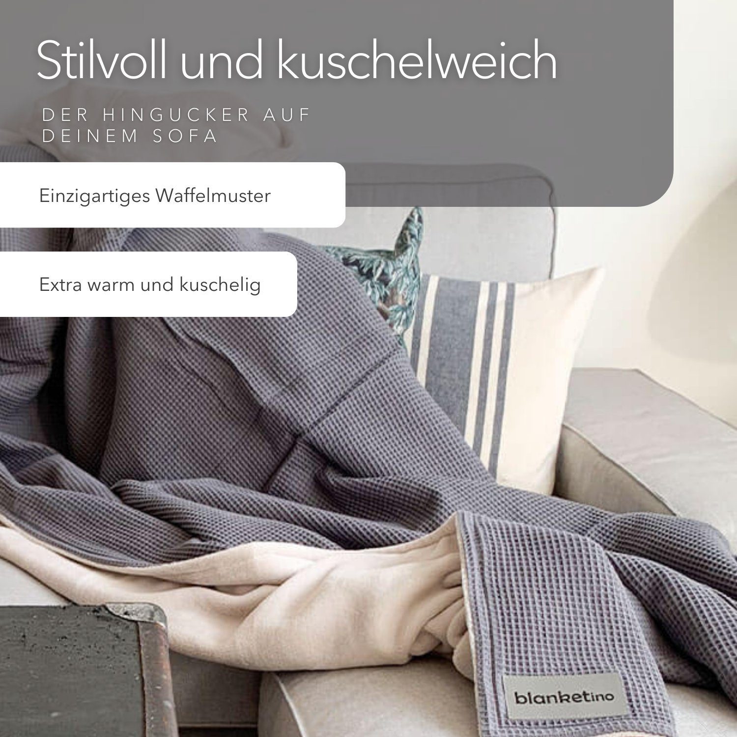 Wohndecke flauschige Kuscheldecke, wärmende Couchdecke, blanketino, günstig online kaufen