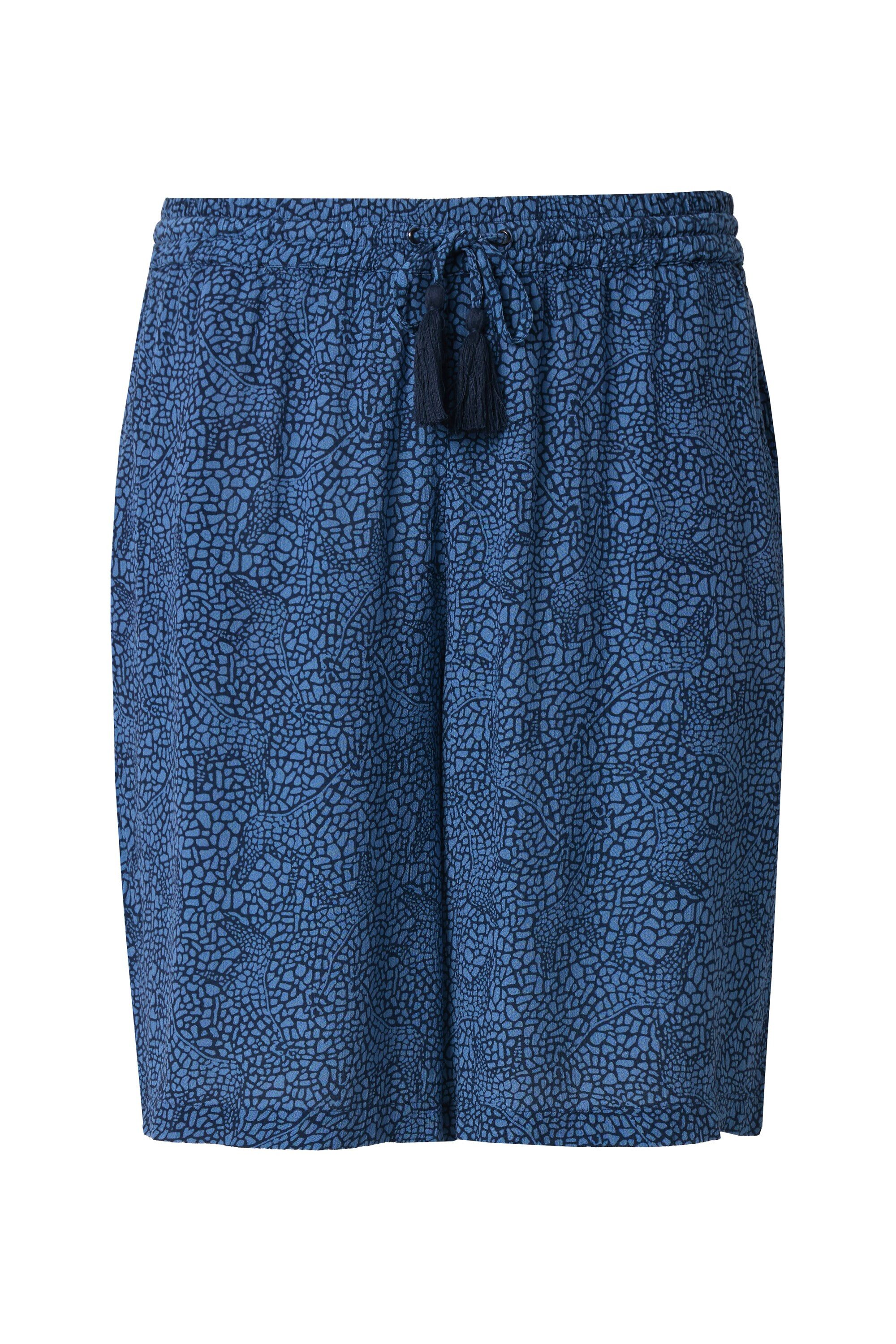 Ulla Popken Schlupfhose Schlupf-Bermuda Rose Giraffen weites Bein