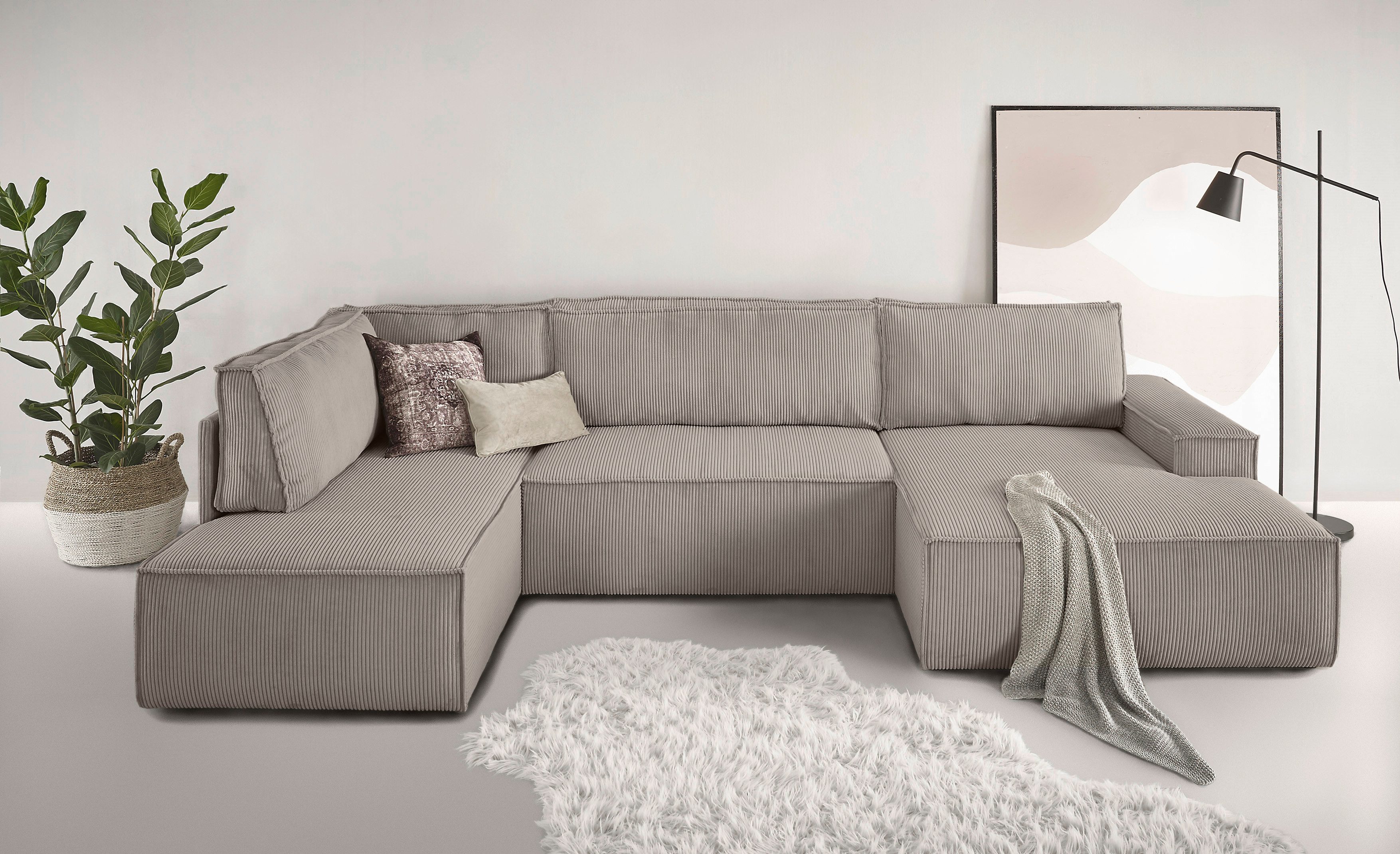 Home affaire Wohnlandschaft SHERWOOD 329 cm, günstig online kaufen