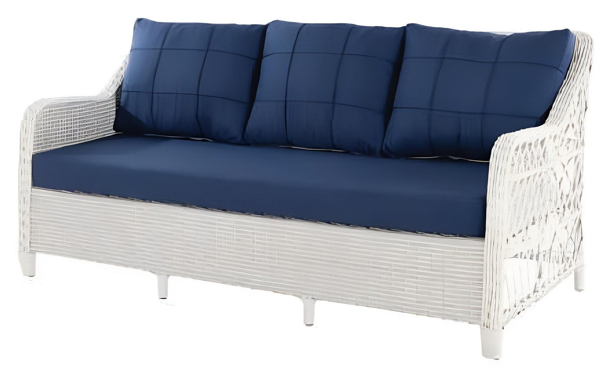 Xlmoebel Gartensofa Dunkelblaues Sofa im modernen Stil mit weichem Sitzkissen, Gartensofa 1 Teile, Made in Europa