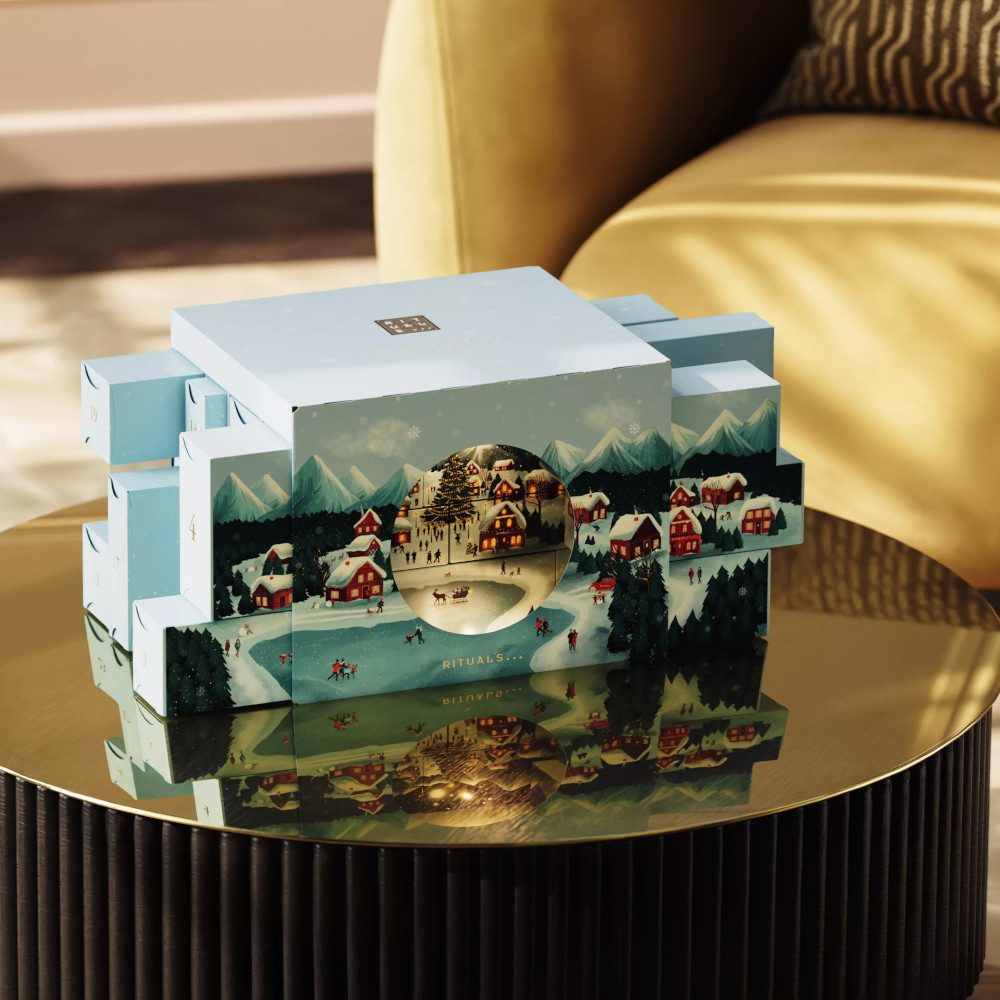 Rituals Adventskalender Rituals Adventskalender Deluxe 2025 – 24 Luxus-Überraschungen (24-tlg), 24 luxuriöse Beauty-Überraschungen im beleuchteten 3D-Design