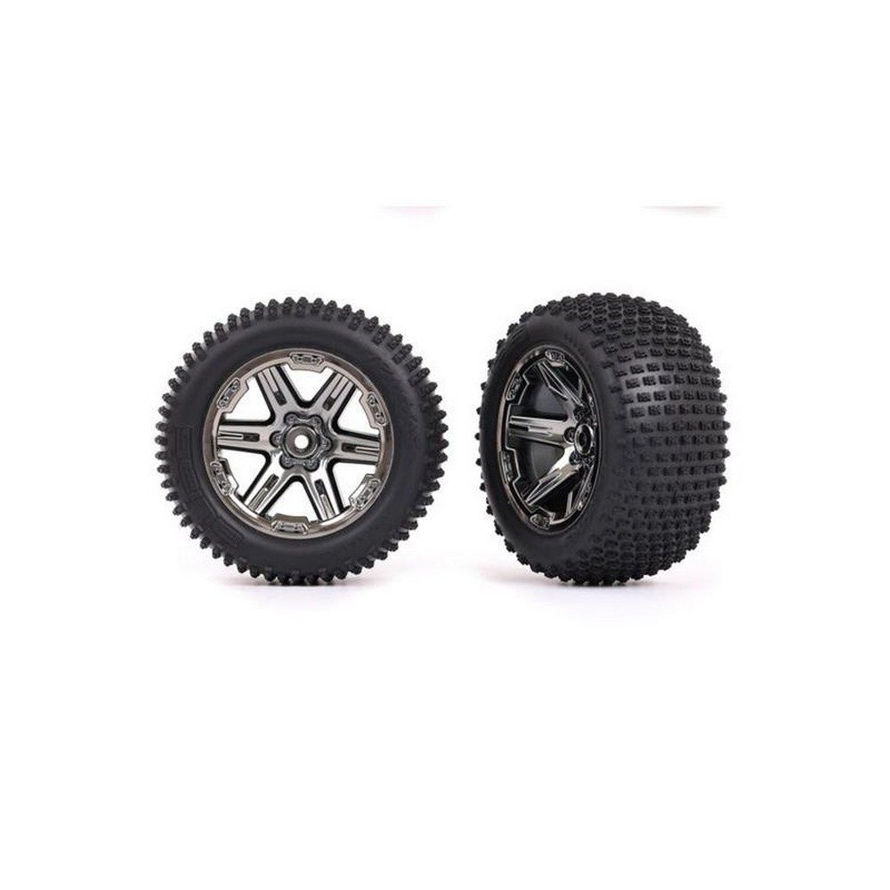 Modellbausatz TRX3772R Alias Reifen auf Felge 2.8 RXT Schwarz-Chrom-Felge 2WD Elo h