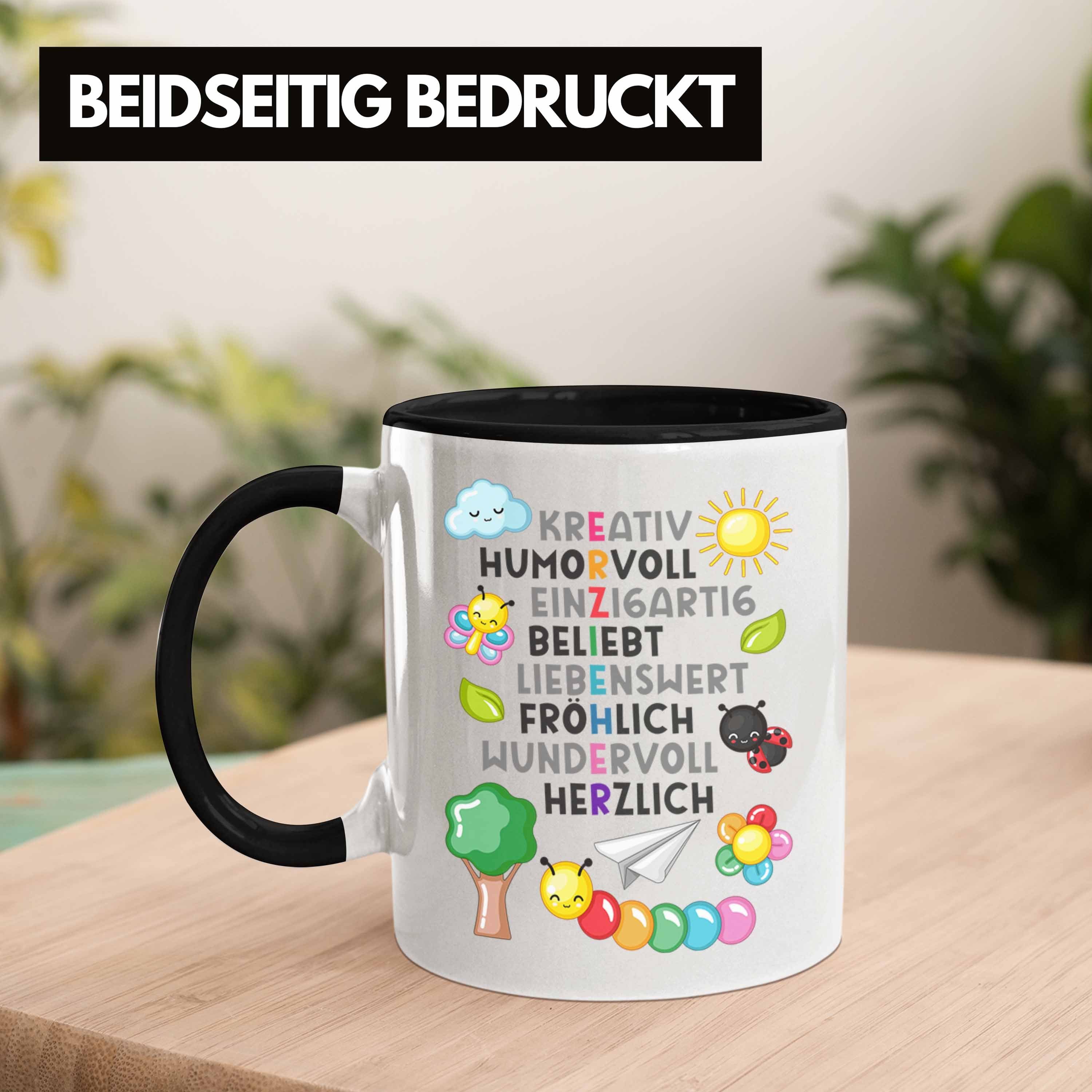 Kindergärtnerin Trendation Menschen Kreativ Erzieherin Schwarz Trendation Tasse Tasse Dankeschön Beste - Danke Geschenk Abschiedsgeschenk Kleine Spruch