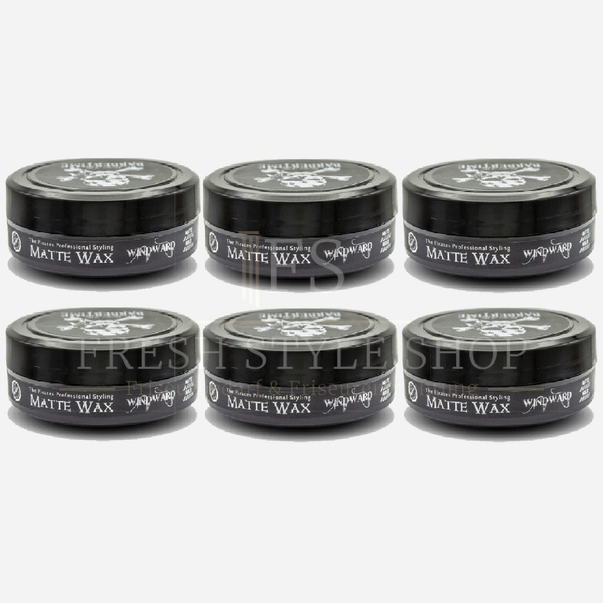 BARBERTIME Воск для волос 6x Воск для волос Hair Wax Styling Wax 150ml Matte Wax Windward, 6-tlg.