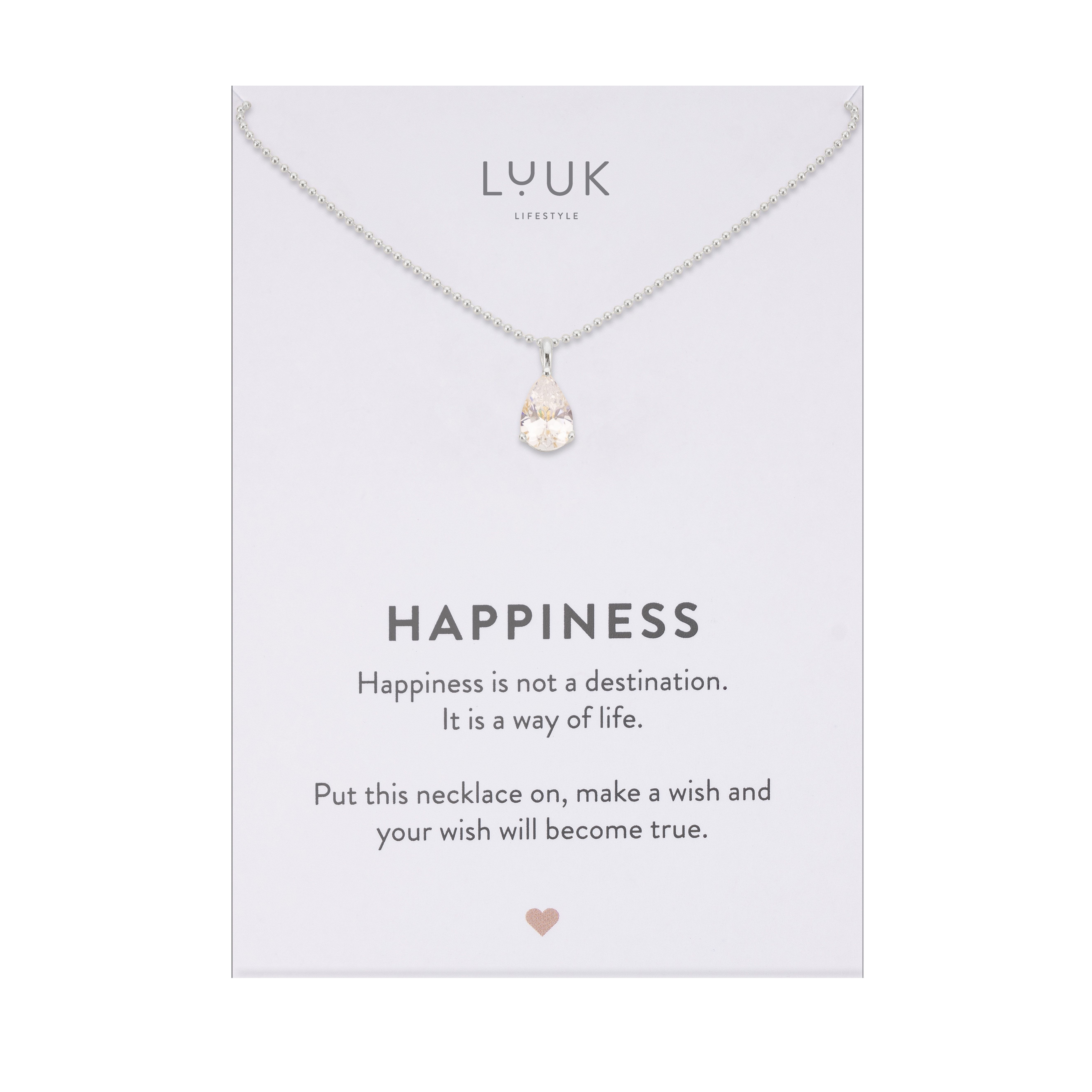 LUUK LIFESTYLE Kette mit Anhänger Transparent, günstig online kaufen