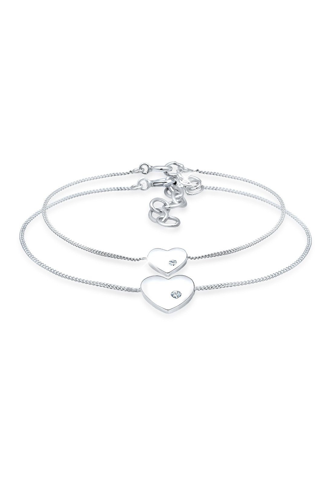Elli Schmuckset Herz Kristalle 925 Silber günstig online kaufen