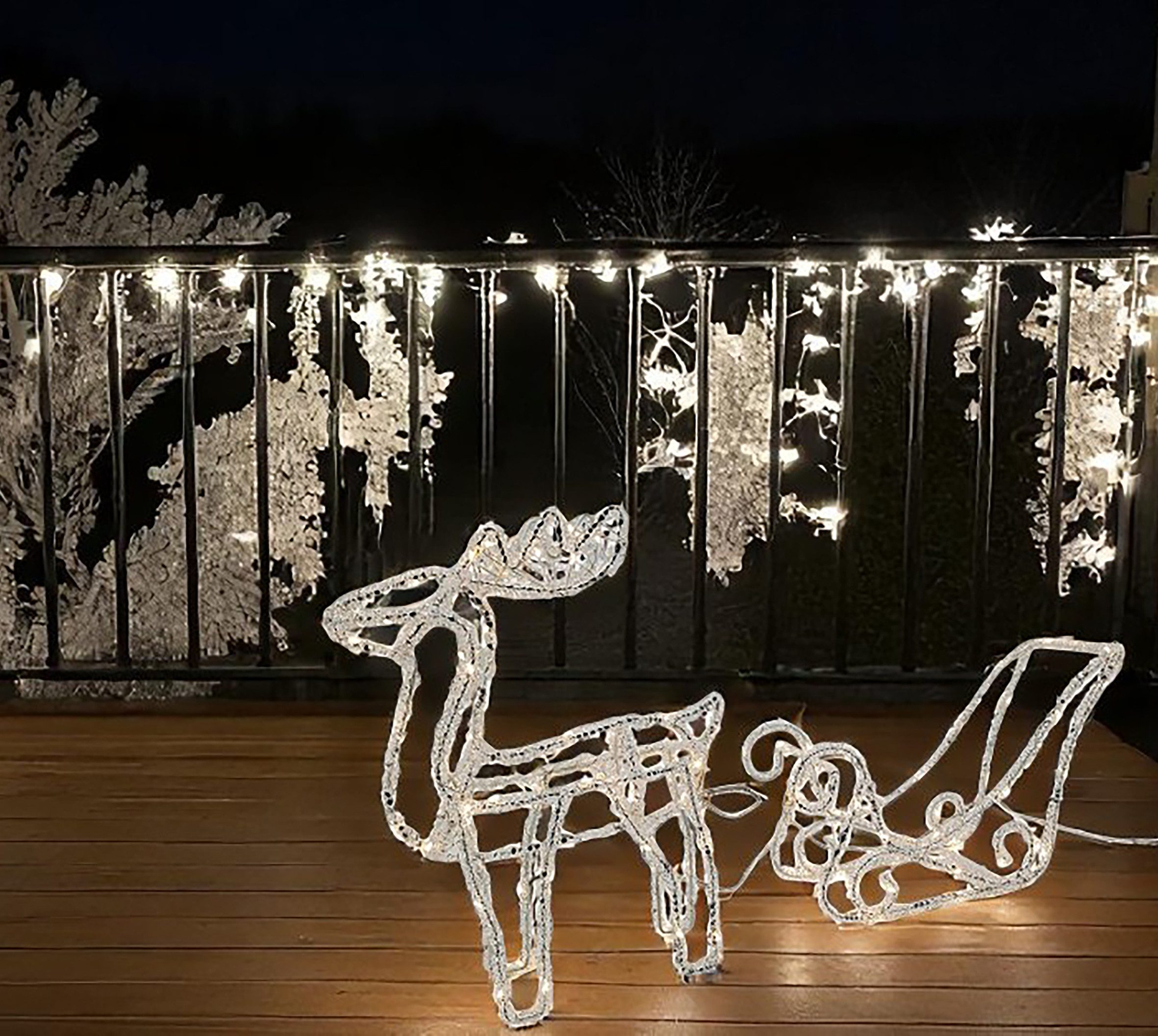 OTTO home LED Dekofigur Brynell, Weihnachtsdeko, Beleuchtung, Timerfunktion, LED fest integriert, Rentierschlitten mit LED´s