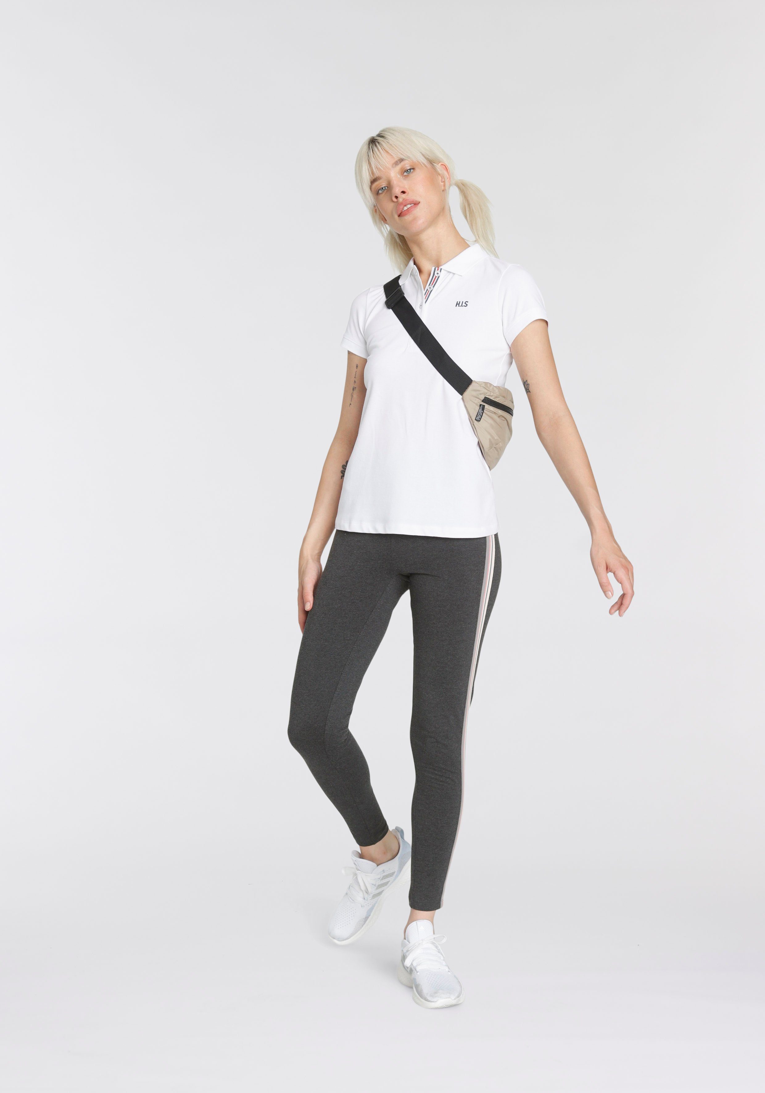 H.I.S Poloshirt (2er-Pack) Kurzarm, figurbetonte Passform, mit klassischem Polokragen