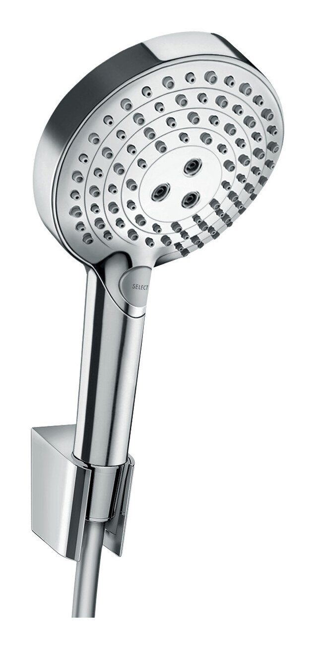 hansgrohe Stangenbrause-Set Raindance Select S, 3 Strahlart(en), Brausehalterset 120 3jet - Chrom