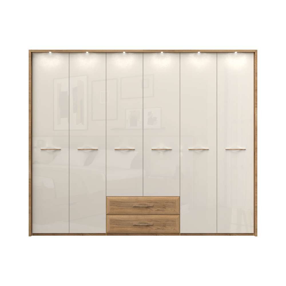 Home affaire Kleiderschrank Gala, beige hochglänzend günstig online kaufen