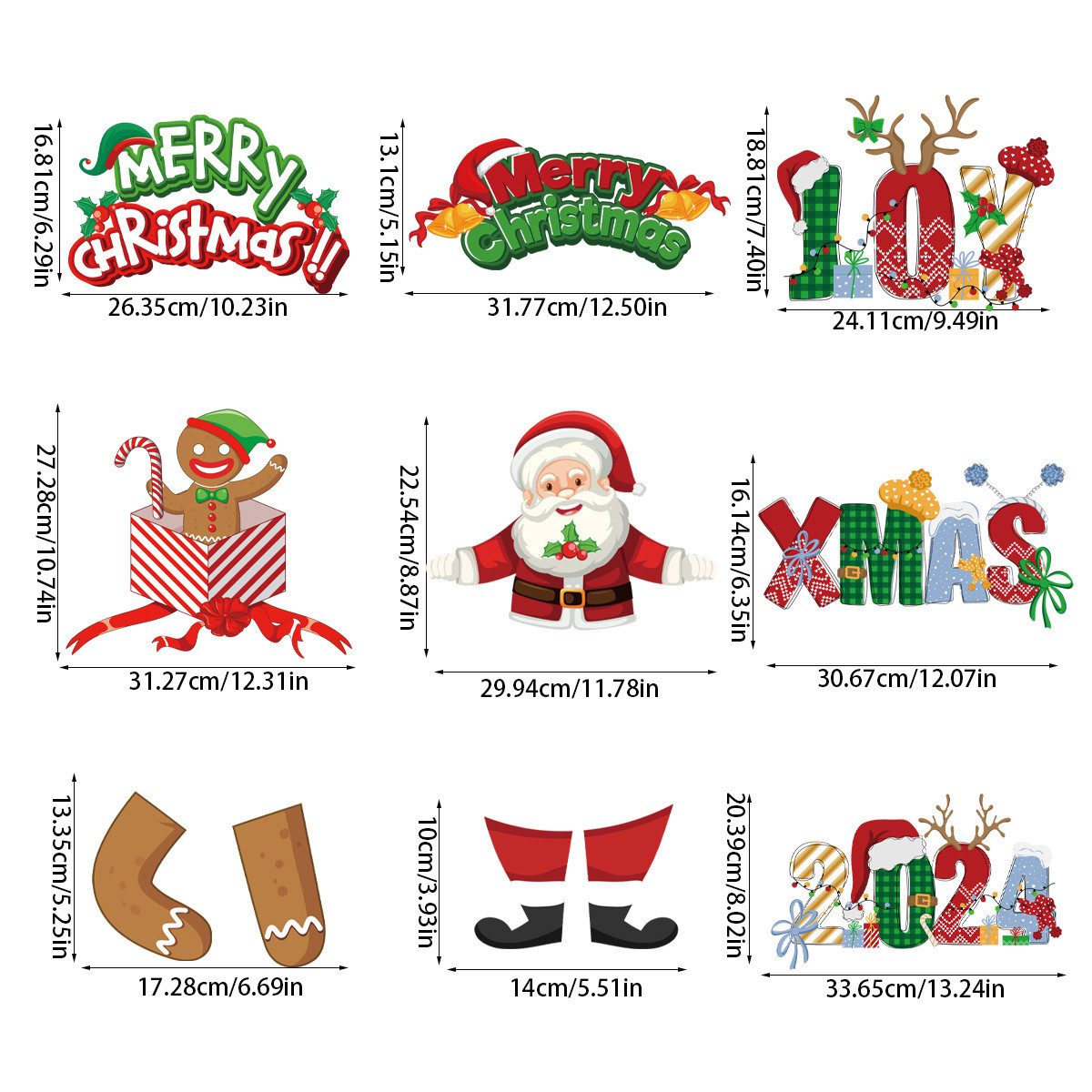 Kaket Weihnachtsfigur 9 Stück Weihnachts-Türdekorationen (9 günstig online kaufen