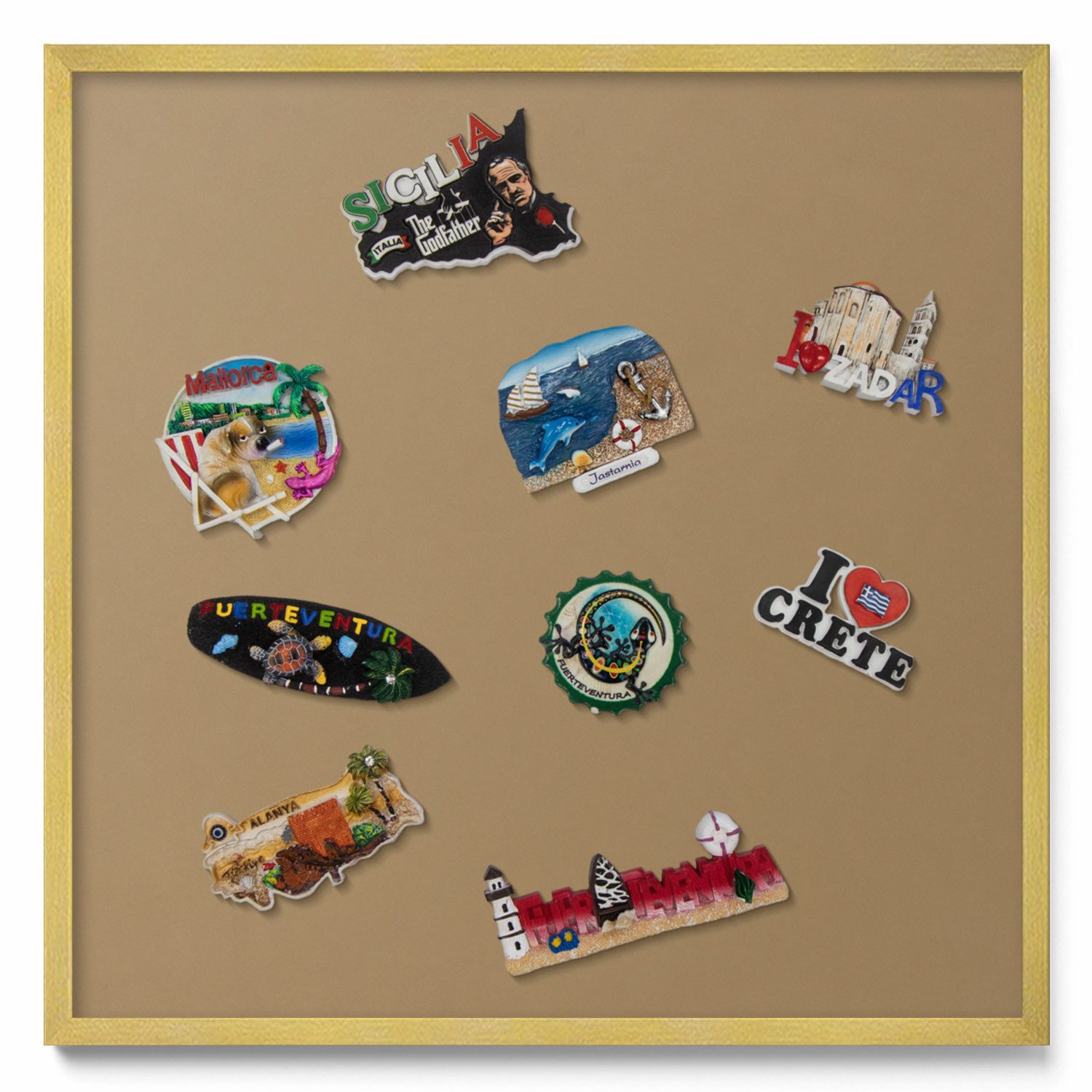 Tulup Magnettafel mit goldenem Rahmen, verschiedenen Farben, für Zuhause und Büro, Magnetisches Memoboard Dekorative für Erinnerungen