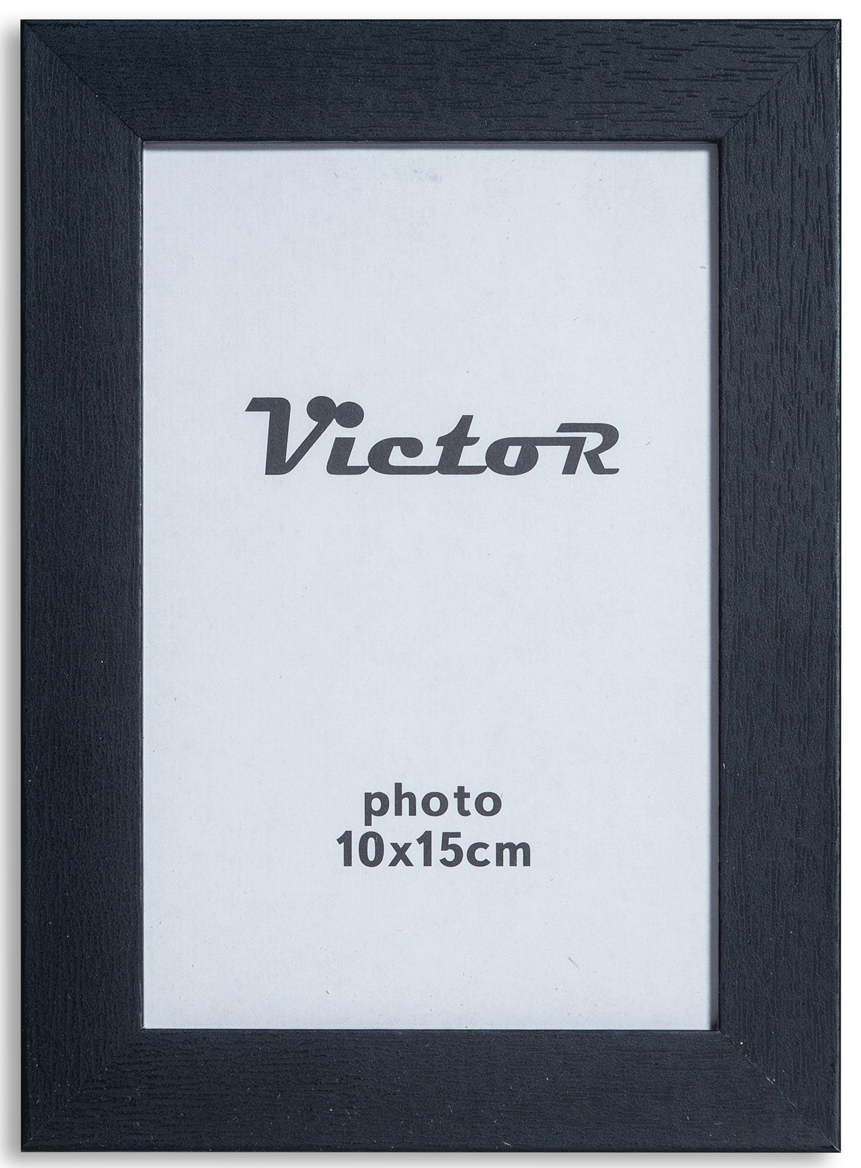 schwarz, 10x15 moderner Bilderrahmen in Victor Dix, Holz und cm schlichter Bilderrahmen (Zenith)
