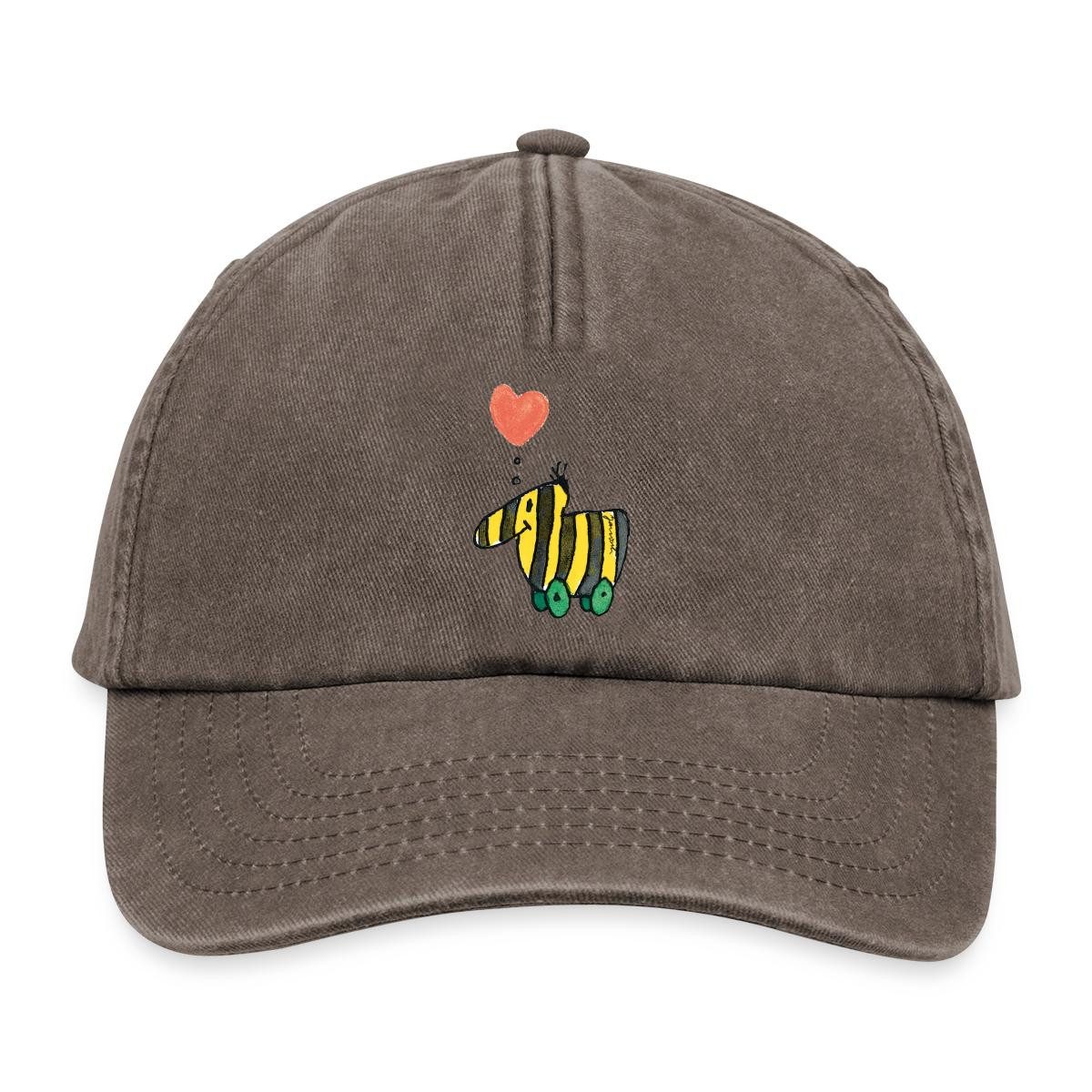 Spreadshirt Baseball Cap Janosch Große Tigerente Mit Herz Liebe Vintage Cap (1-St)