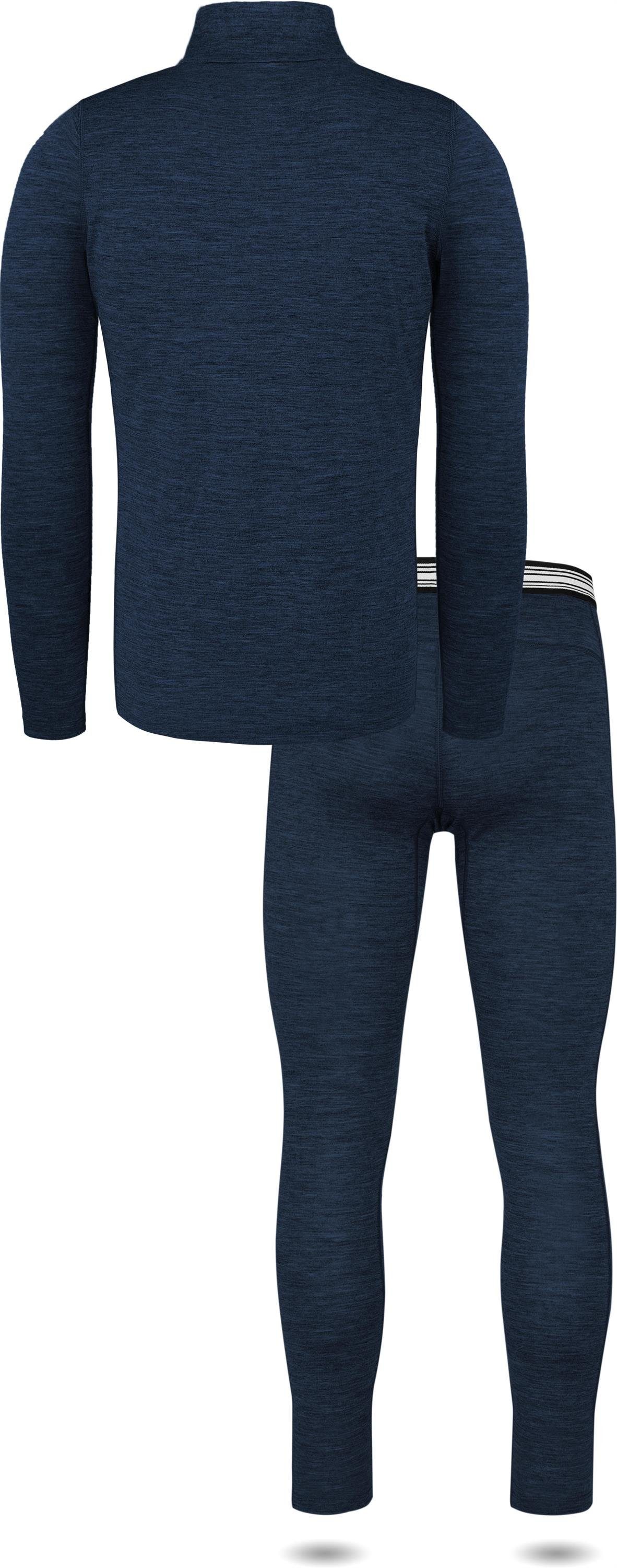 normani Thermounterhemd Herren Merino Langarmshirt und Hose 100 % Merinowolle - Skiunterwäsche Funktionsunterwäsche