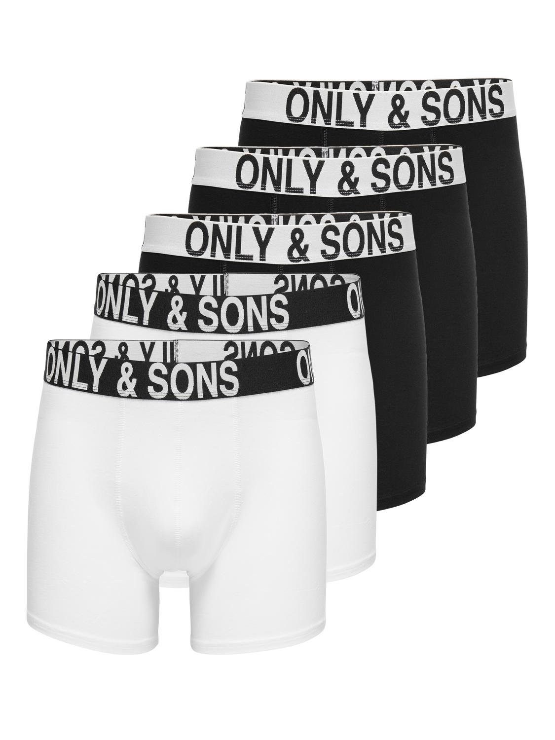 ONLY & SONS Trunk ONSFITZ WB BOLD LOGO TRUNK 5-PACK NOOS (Packung, 5-St)