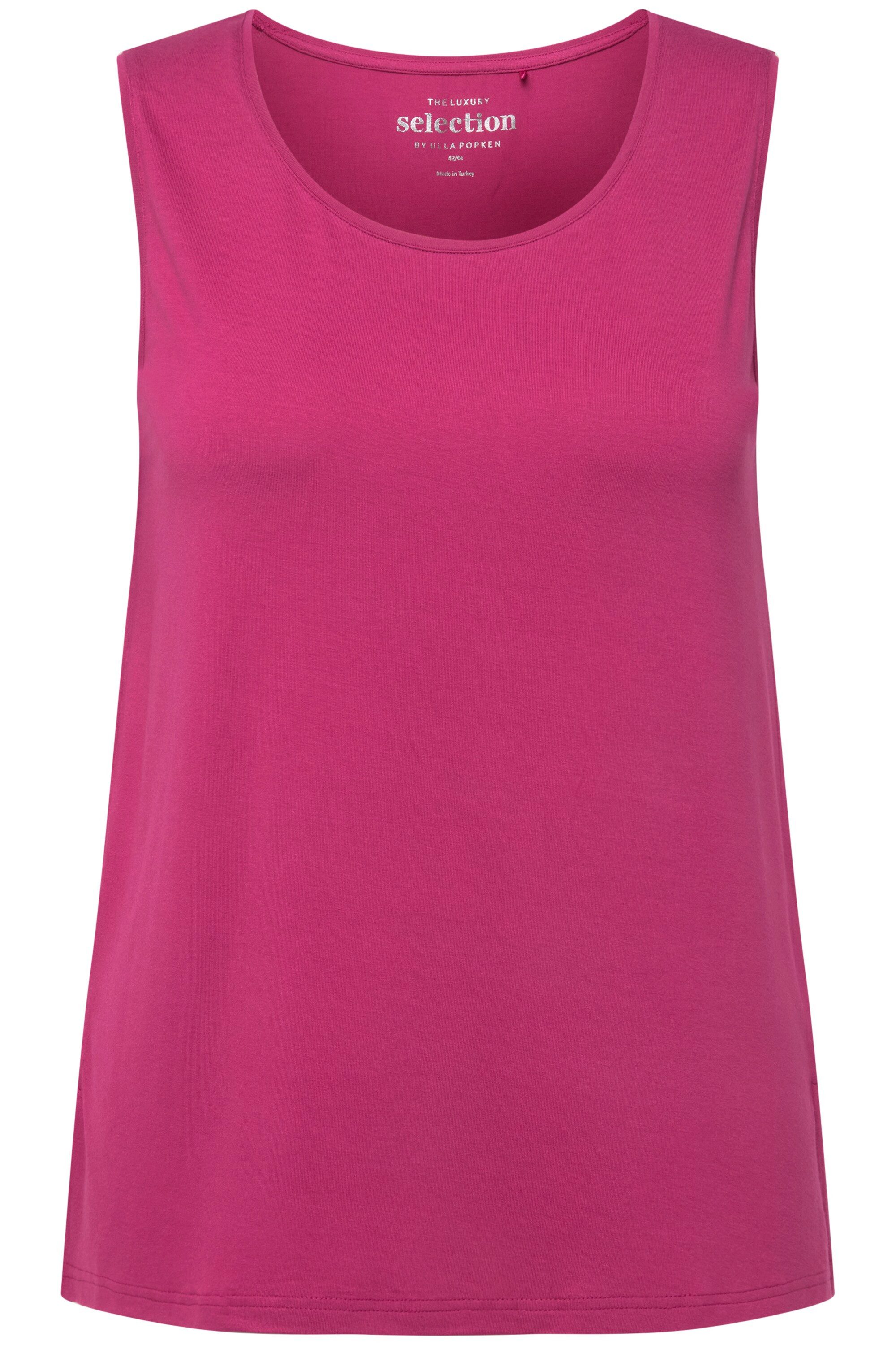 Ulla Popken Longtop Top Stretch Seitenschlitze Crêpe-Qualität günstig online kaufen