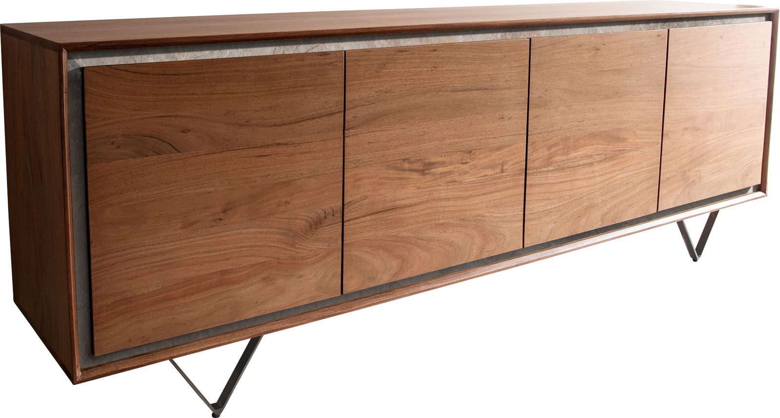 DELIFE Sideboard Stonegrace, Akazie Braun Steinfurnier günstig online kaufen