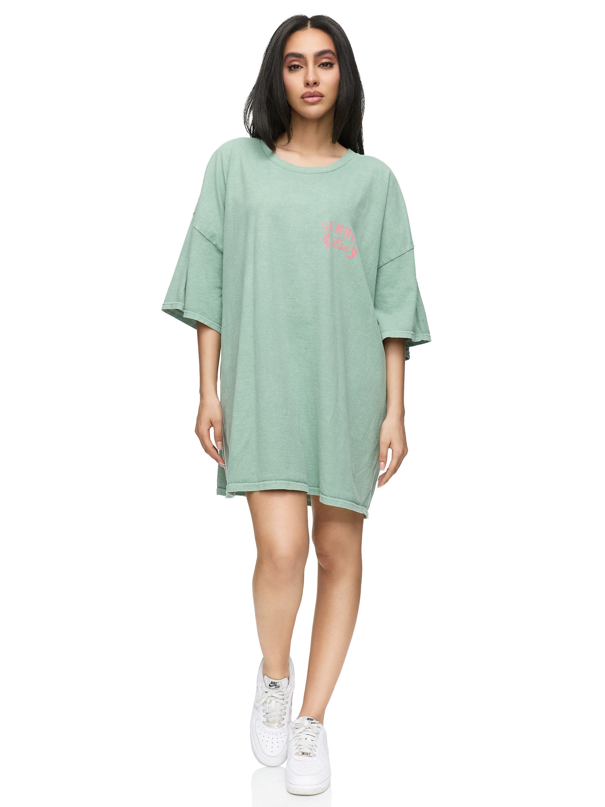T-Shirt Worldclassca Oversized Print SUMMER BABE T-Shirt Sommer Oberteil