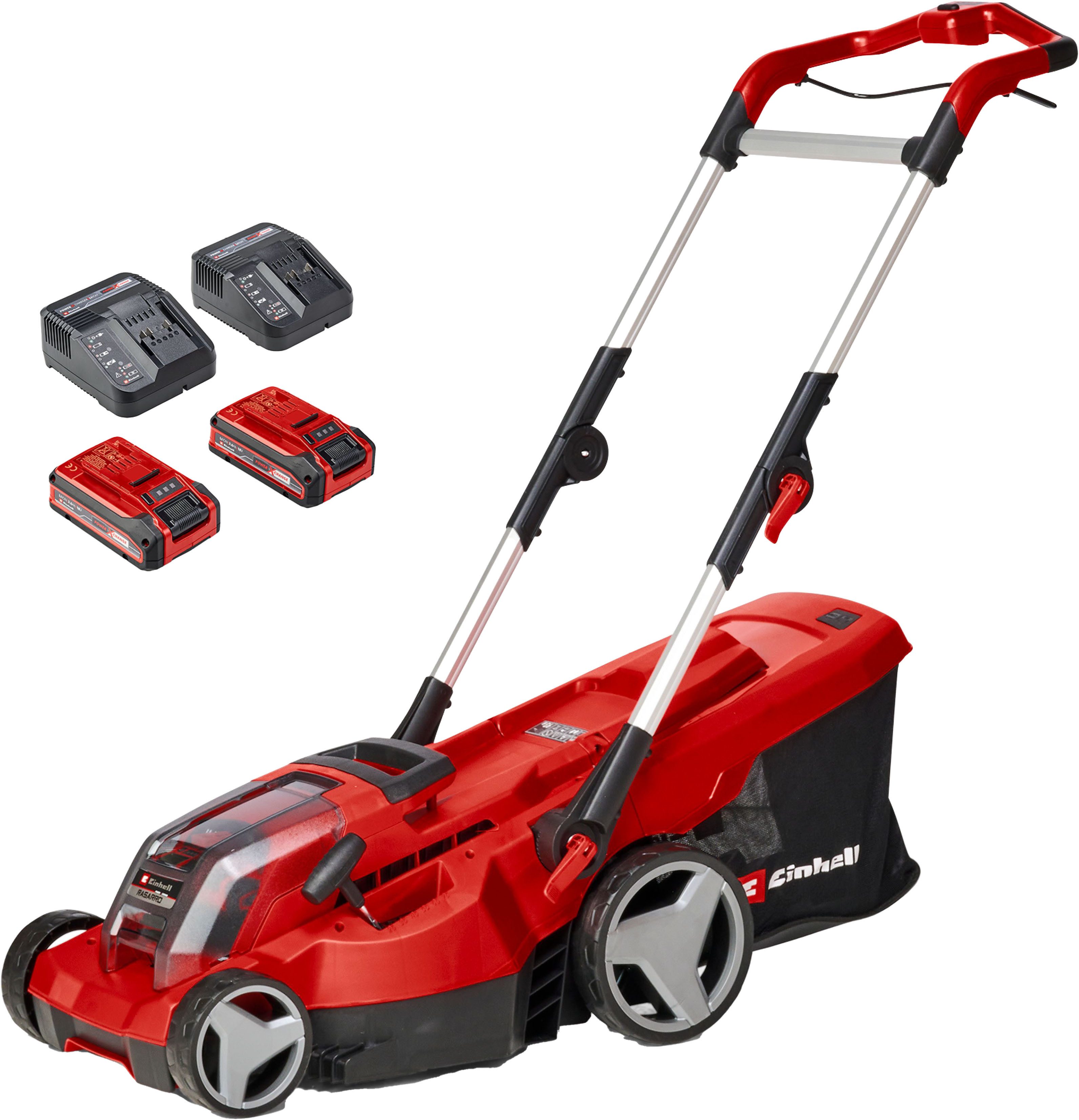 Einhell Akkurasenmäher Einhell Power X-Change RASARRO 36/36, 36 cm Schnittbreite, mit 2x Akku 18V/3,0Ah Plus und 2x Ladegerät