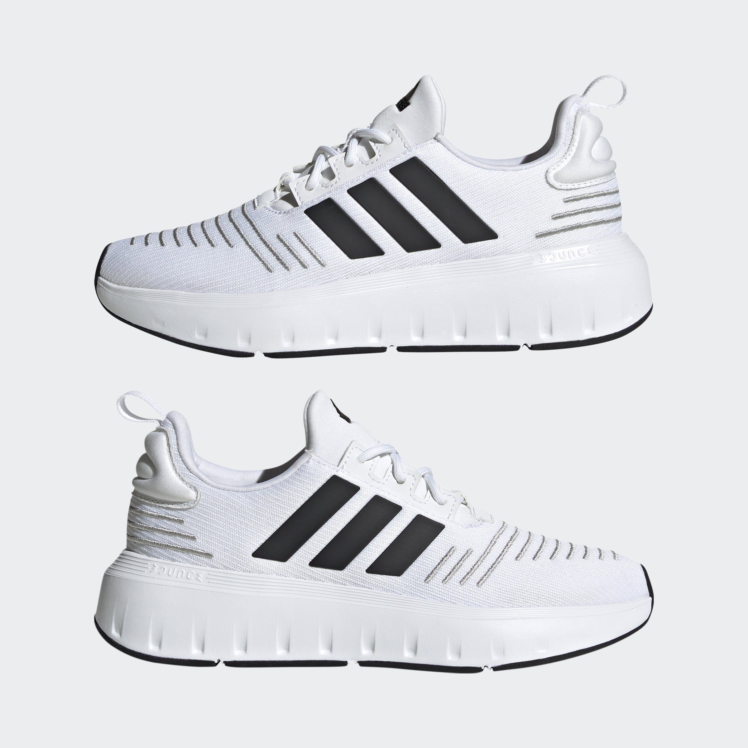 Two adidas RUN Sneaker KIDS Grey SWIFT Black Core White / Cloud / Sportswear