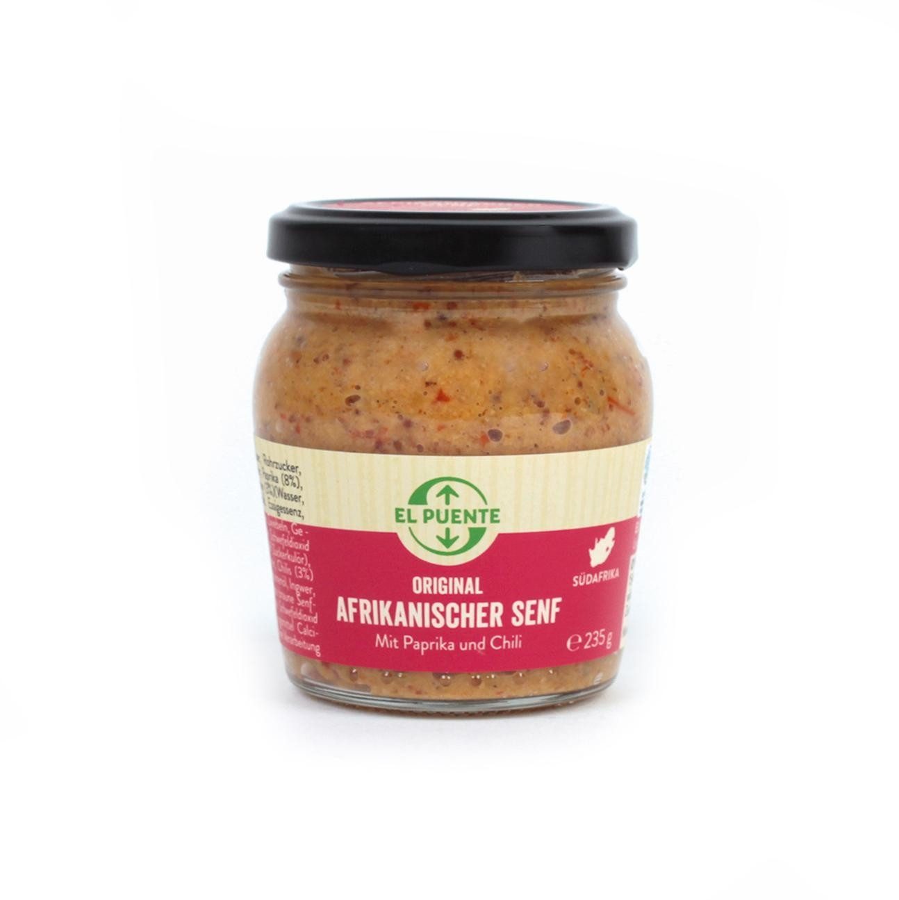 El Puente Gewürzpaste Senf mit Paprika & Chili pikant-scharf, Fair Trade, Vegan, Handmade
