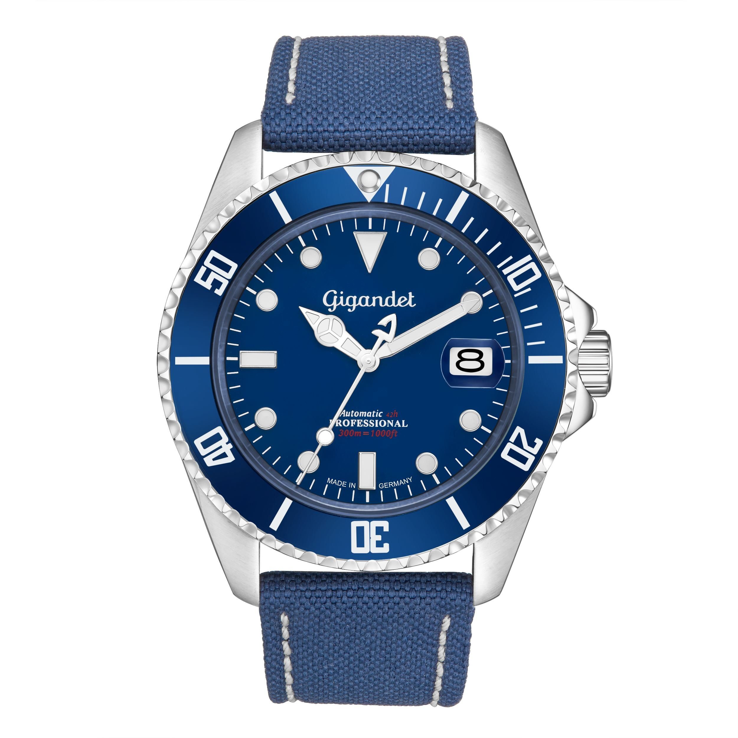 Gigandet Automatikuhr SEA GROUND 300, Made in Germany, Saphirglas, Taucheruhr