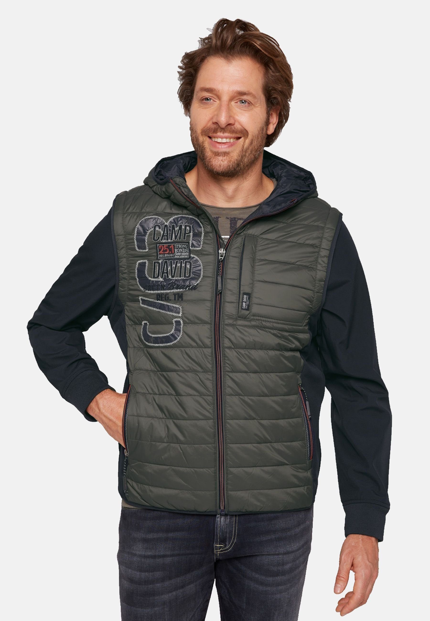 CAMP DAVID Steppjacke Jacke halb Stepp- und Softshelljacke (1-St)