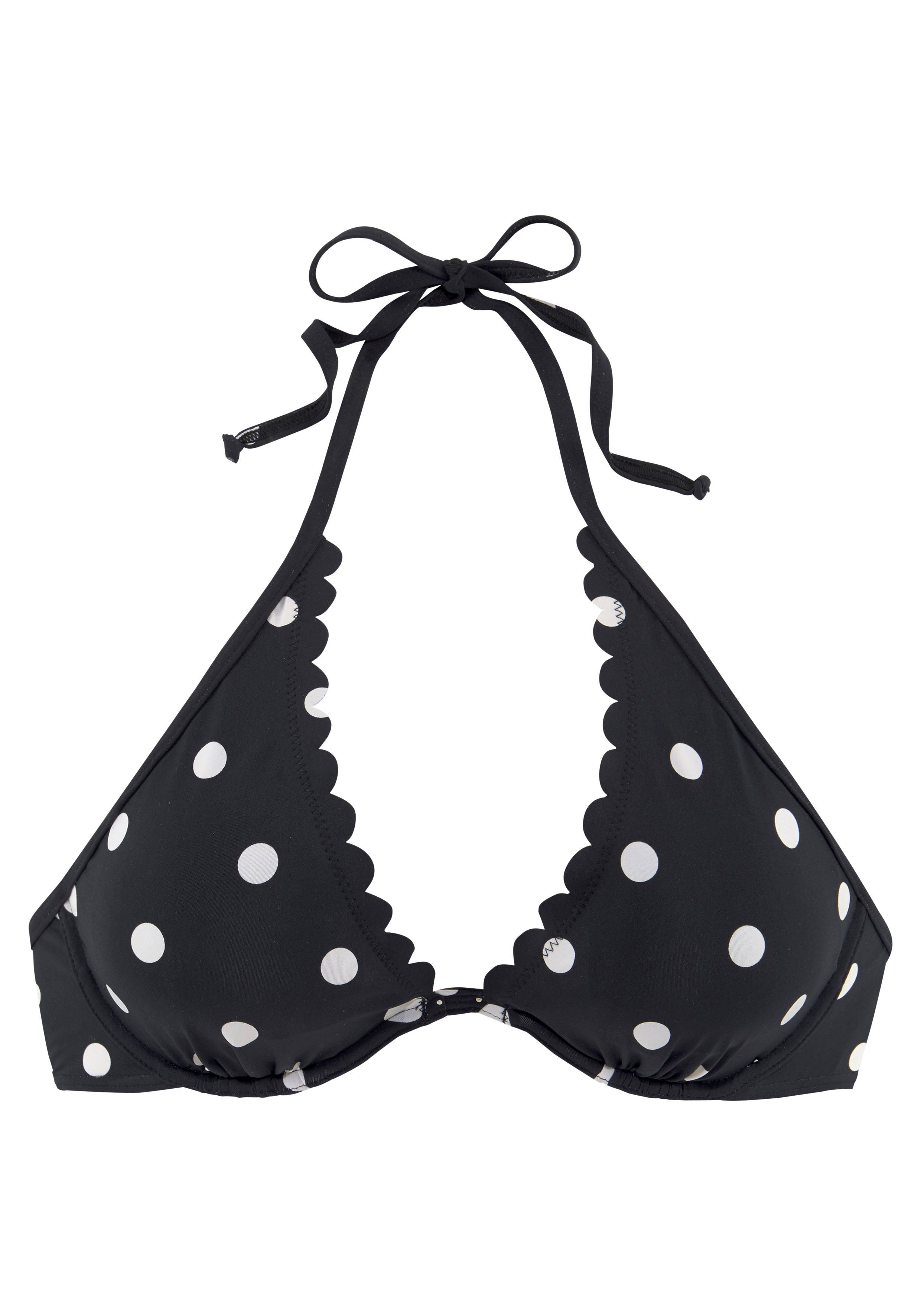 LASCANA Bügel-Bikini-Top Jada, mit Muschelkante und Punktedesign – Bild 2 von 5