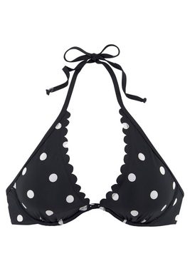 LASCANA Bügel-Bikini-Top Jada, mit Muschelkante und Punktedesign