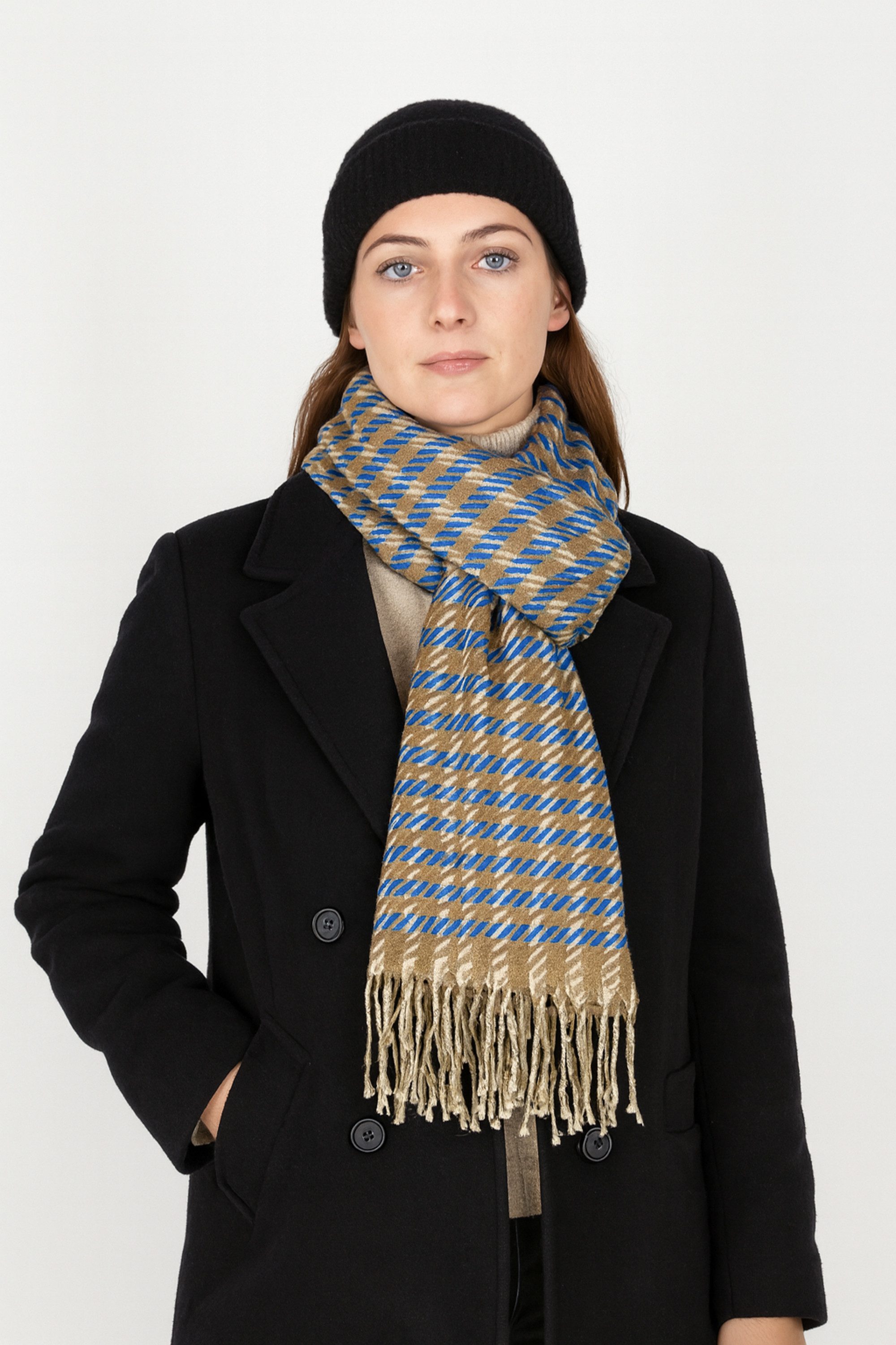 COLLEZIONE ALESSANDRO Wollschal Inverno, (1-St), Made in Italy, mit modernem Karo