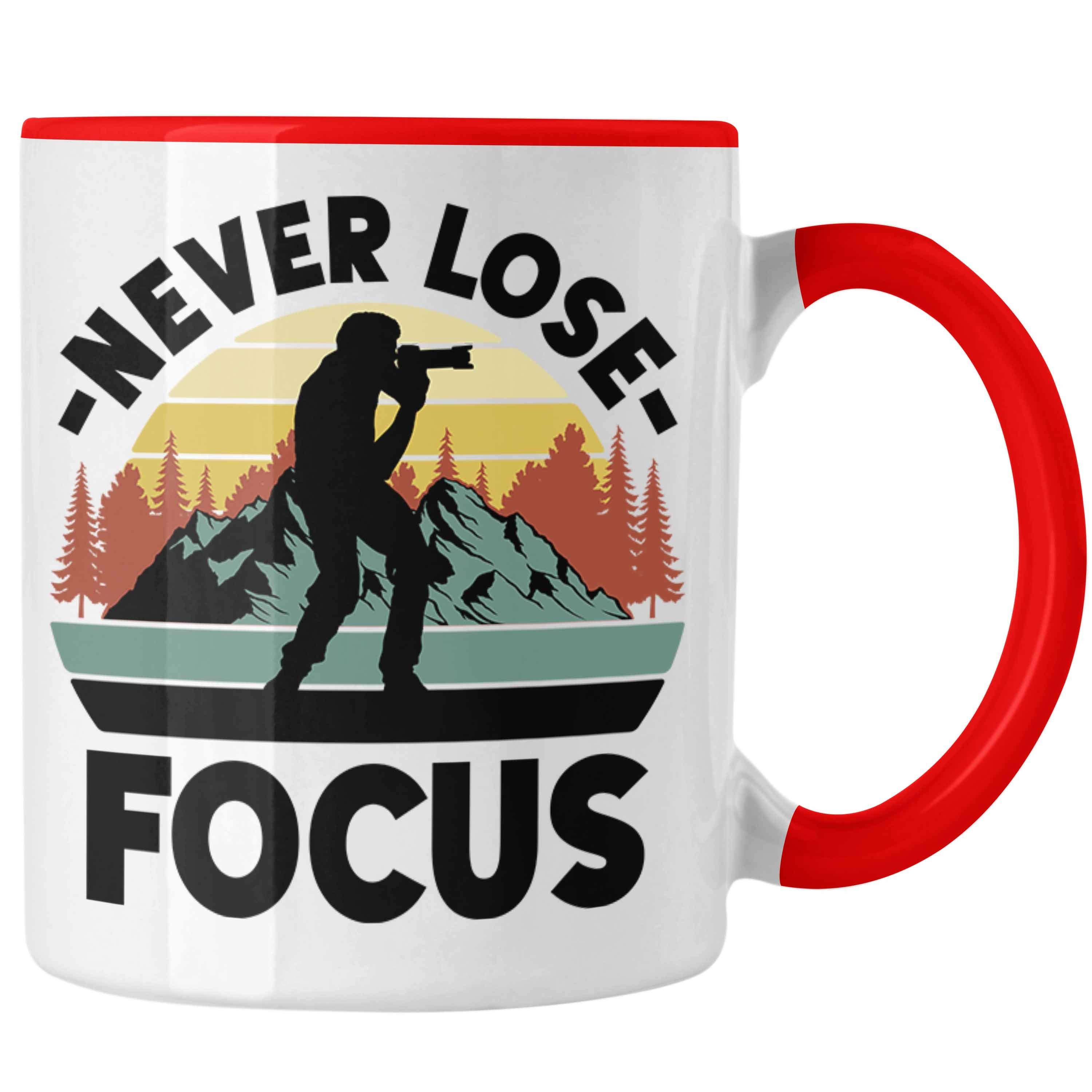 Trendation Tasse Trendation - Fotograf Tasse Zubehör Lustig Fotografie Geschenk Fotografieren Kaffeetasse Geschenkideen Grafik Insider Focus Rot