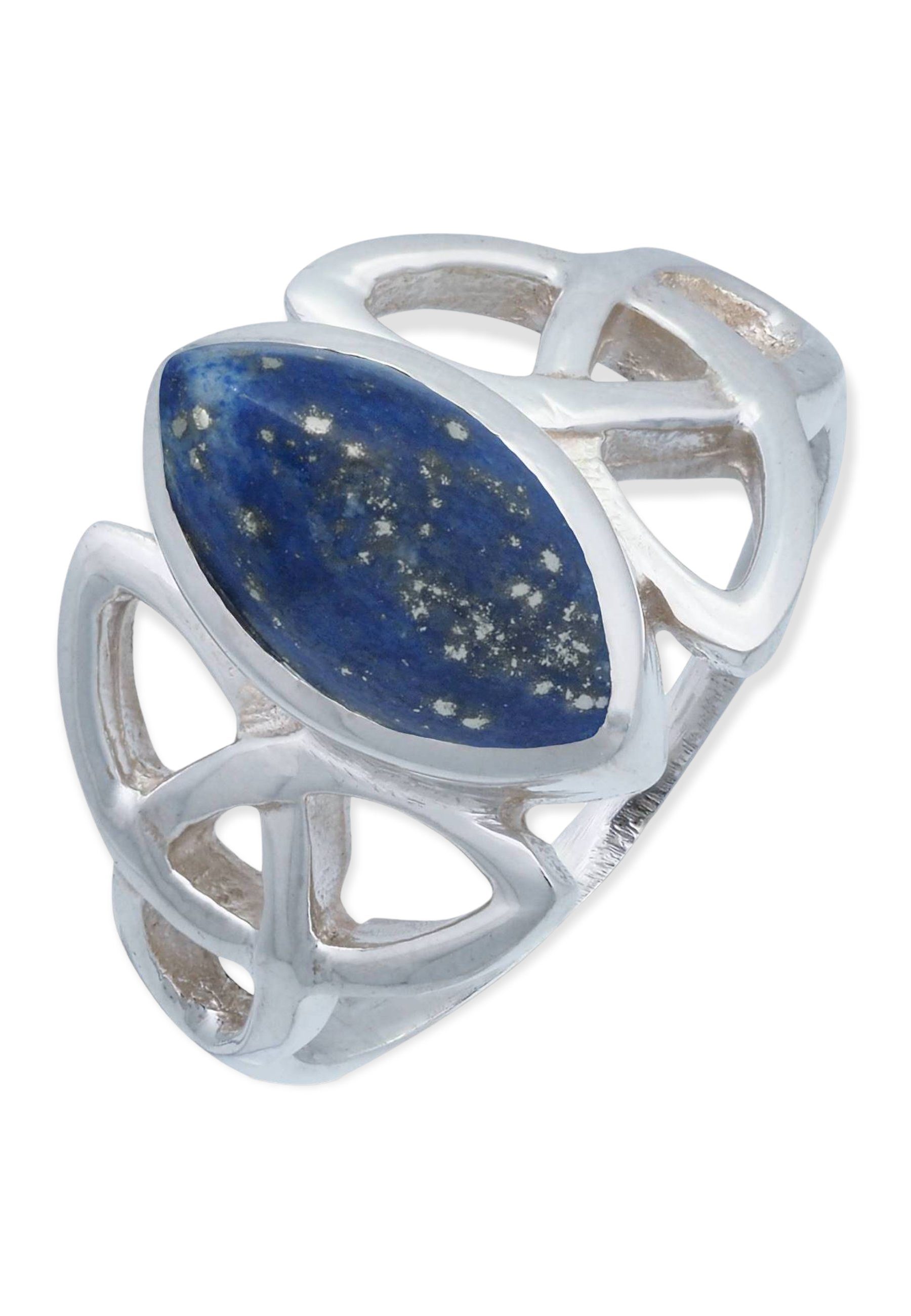 mantraroma Silberring 925er Lazuli Silber mit Lapis