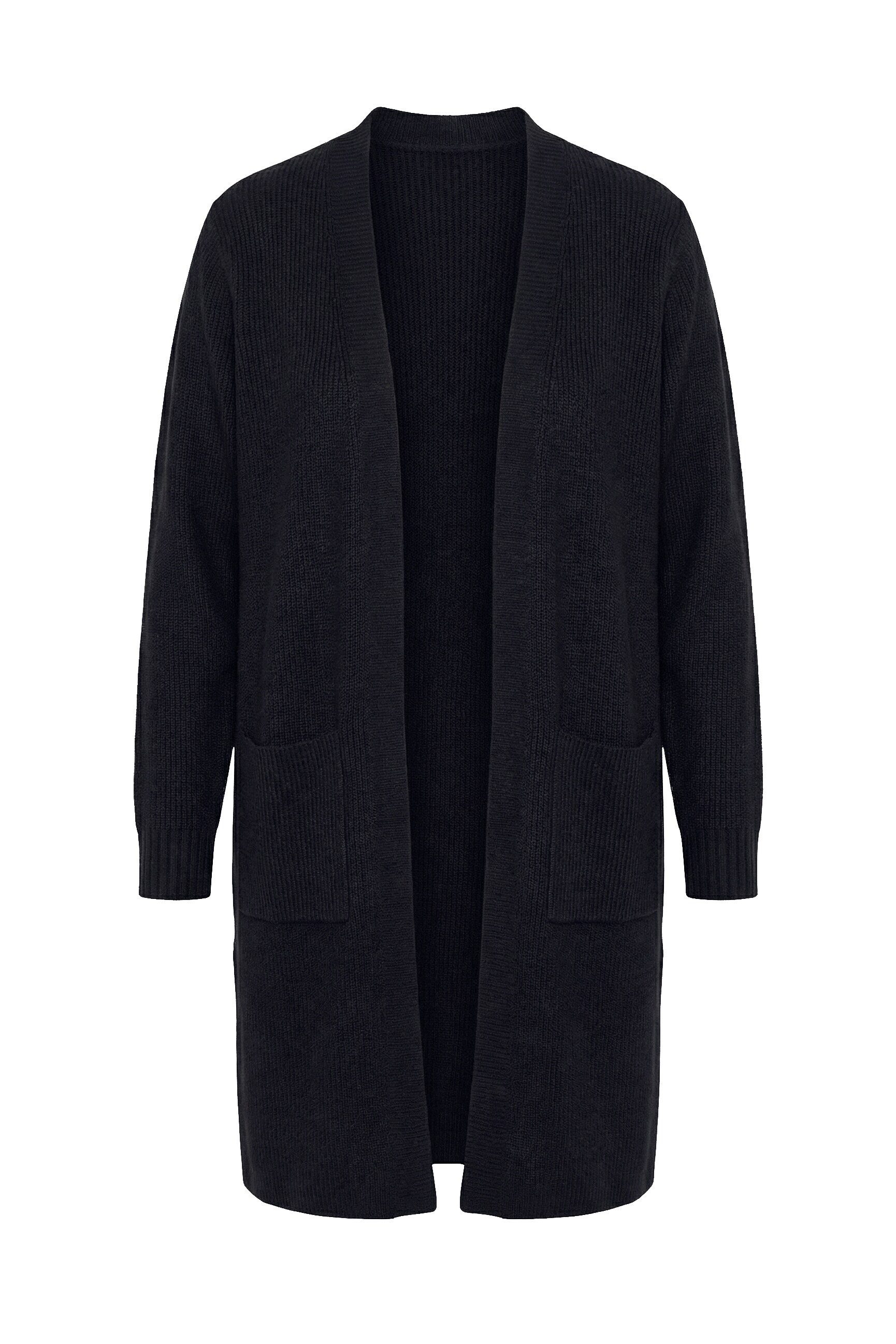 Angel of Style Strickjacke Strickjacke lange und gerade offene Form