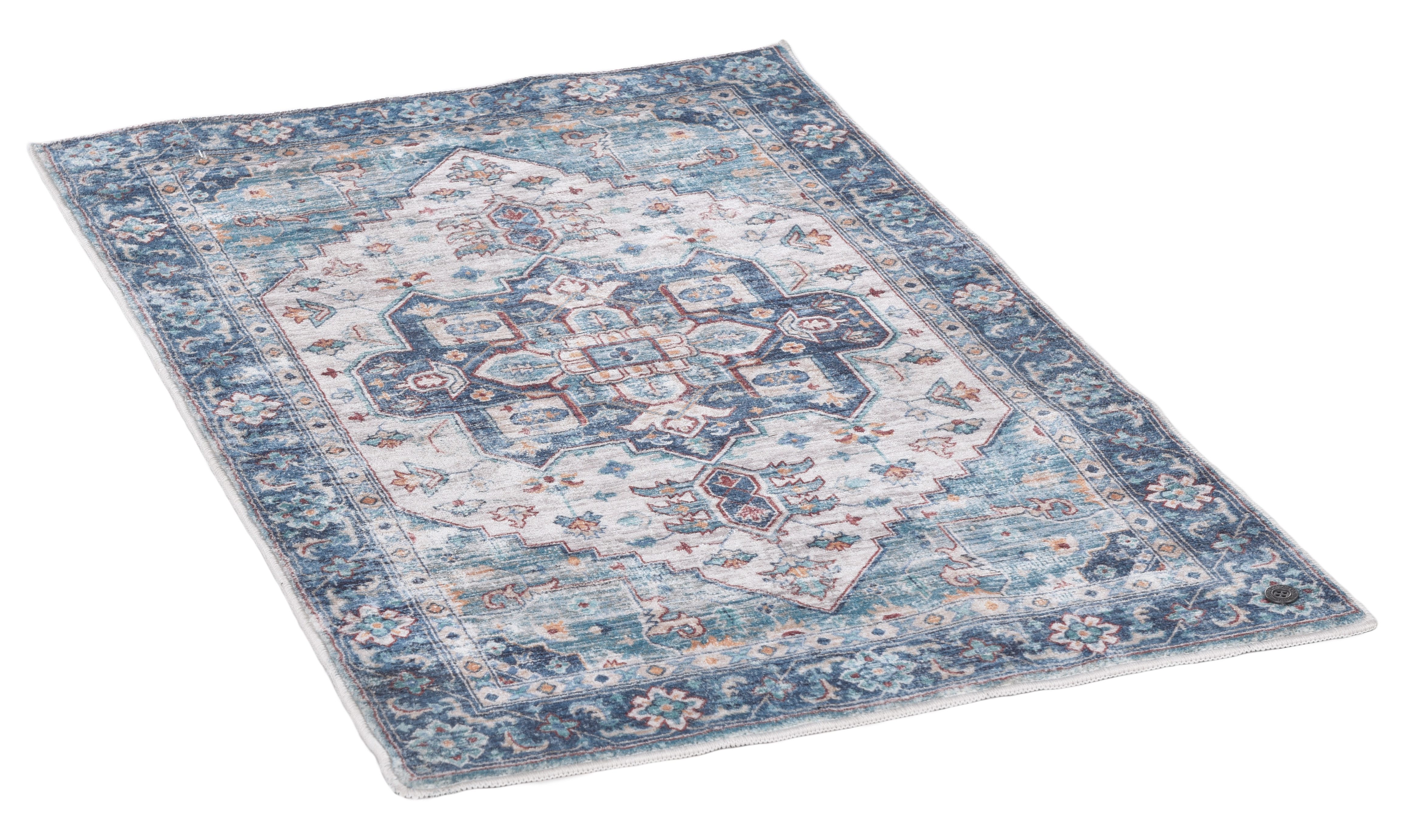 TOM TAILOR HOME Badematte Oriental Bath FOUR, Höhe 7 mm, rutschhemmend beschichtet, strapazierfähig, fußbodenheizungsgeeignet, Polyester, rechteckig, Badteppich, Orient-Optik, Vintage Design, waschbar