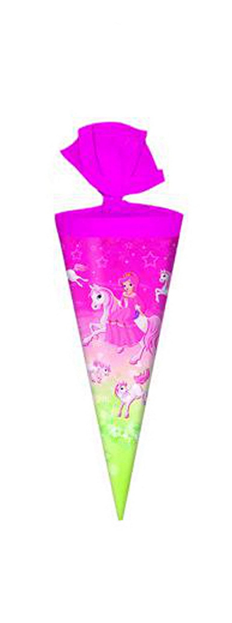 Schultüte Schultüte / Zuckertüte / Länge: 25cm / rund / "Zauberpferd"