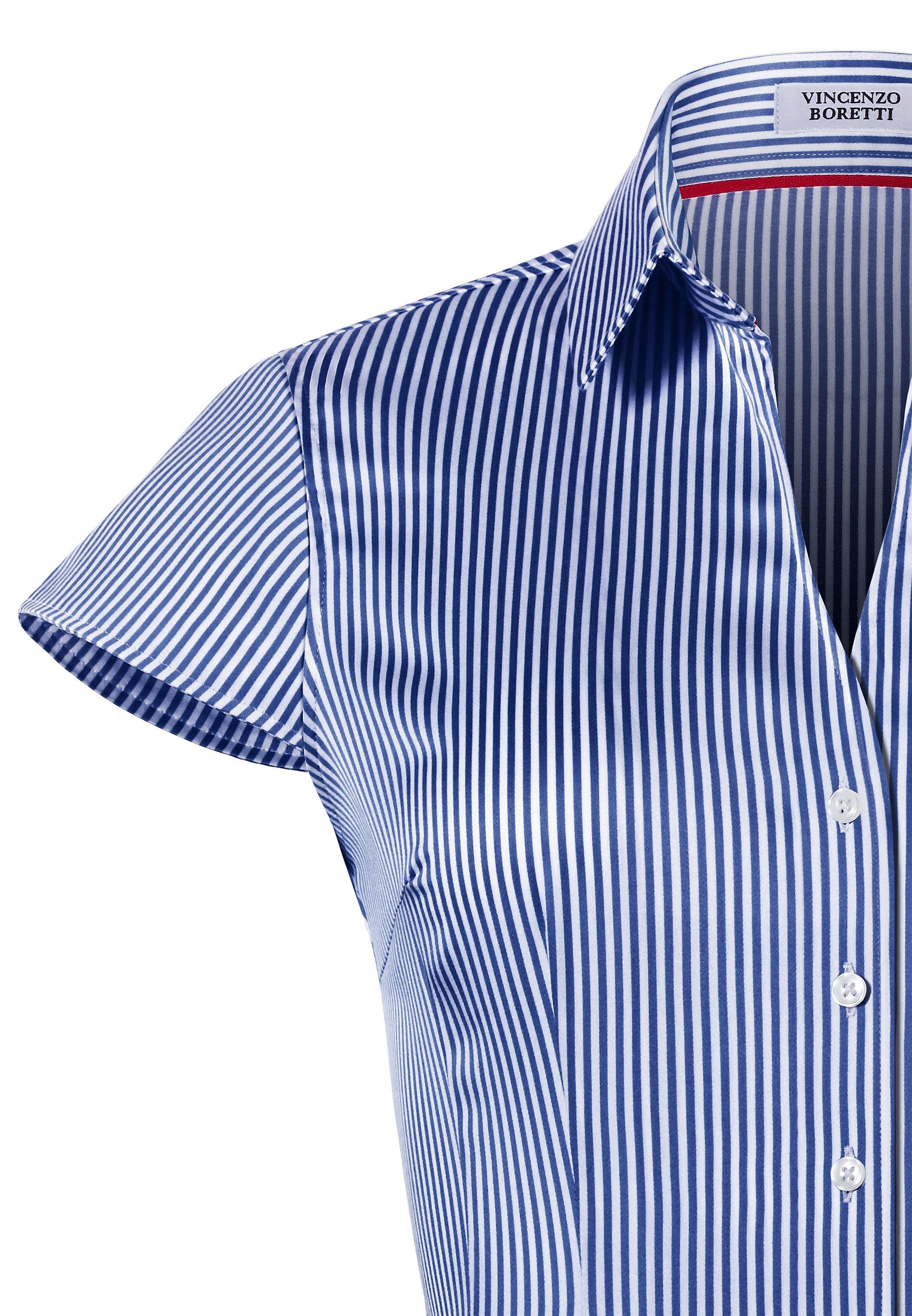 Vincenzo Boretti Klassische Bluse leicht tailliert Kurzarm günstig online kaufen