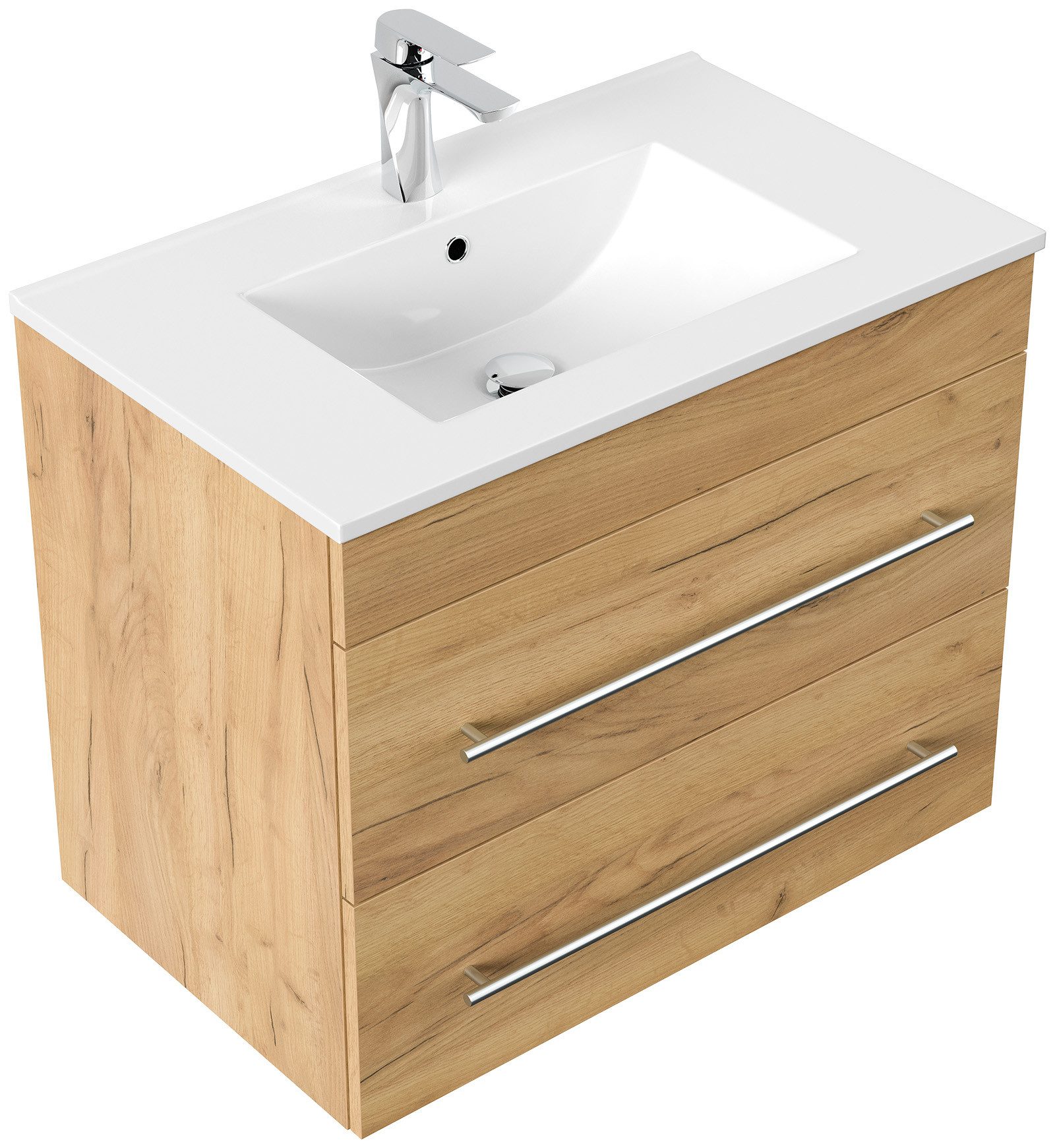 Magnolia Home Waschtisch Badmöbel Casa Infinity 750 SoftClose eiche gold