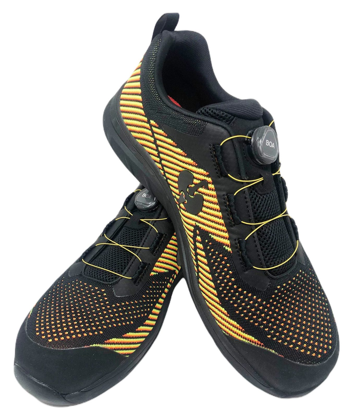Engelbert Strauss S1 Sicherheitshalbschuhe Tegmen IV schwarz/gelb/orange mit Alu-Kappe Sicherheitsschuh Aluminium Schutzkappe 200 Joule