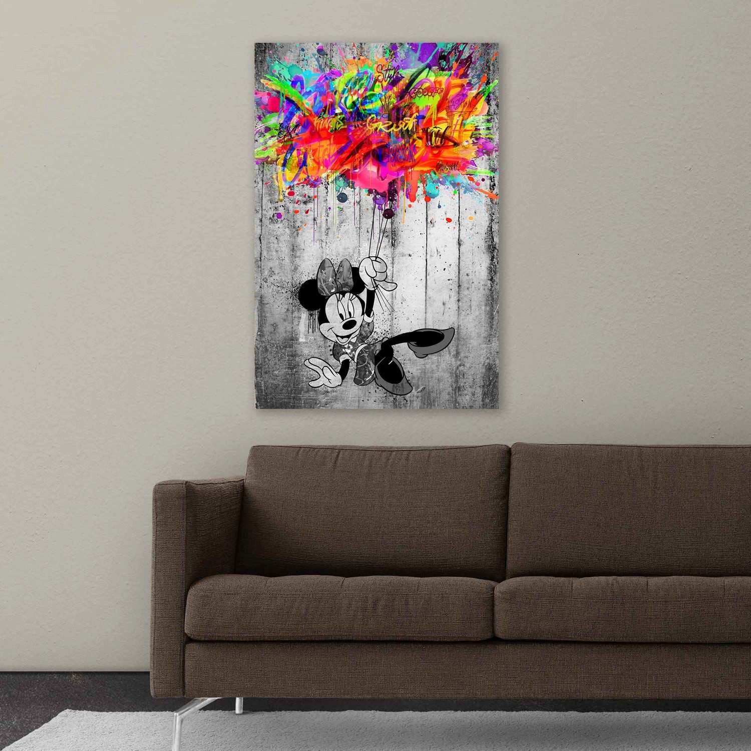 Artedinoi Leinwandbild Pop Art Luftballons Minnie Style Wandbild Leinwandbi günstig online kaufen