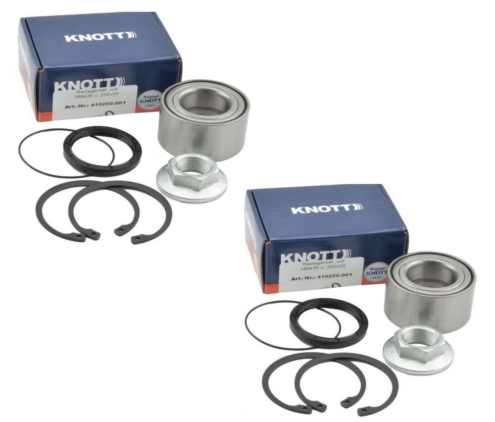 Knott Anhänger Radlager Sets "wasserdicht" - L+R Nr. 410250.001 Ø64 / Ø 34 x 37mm