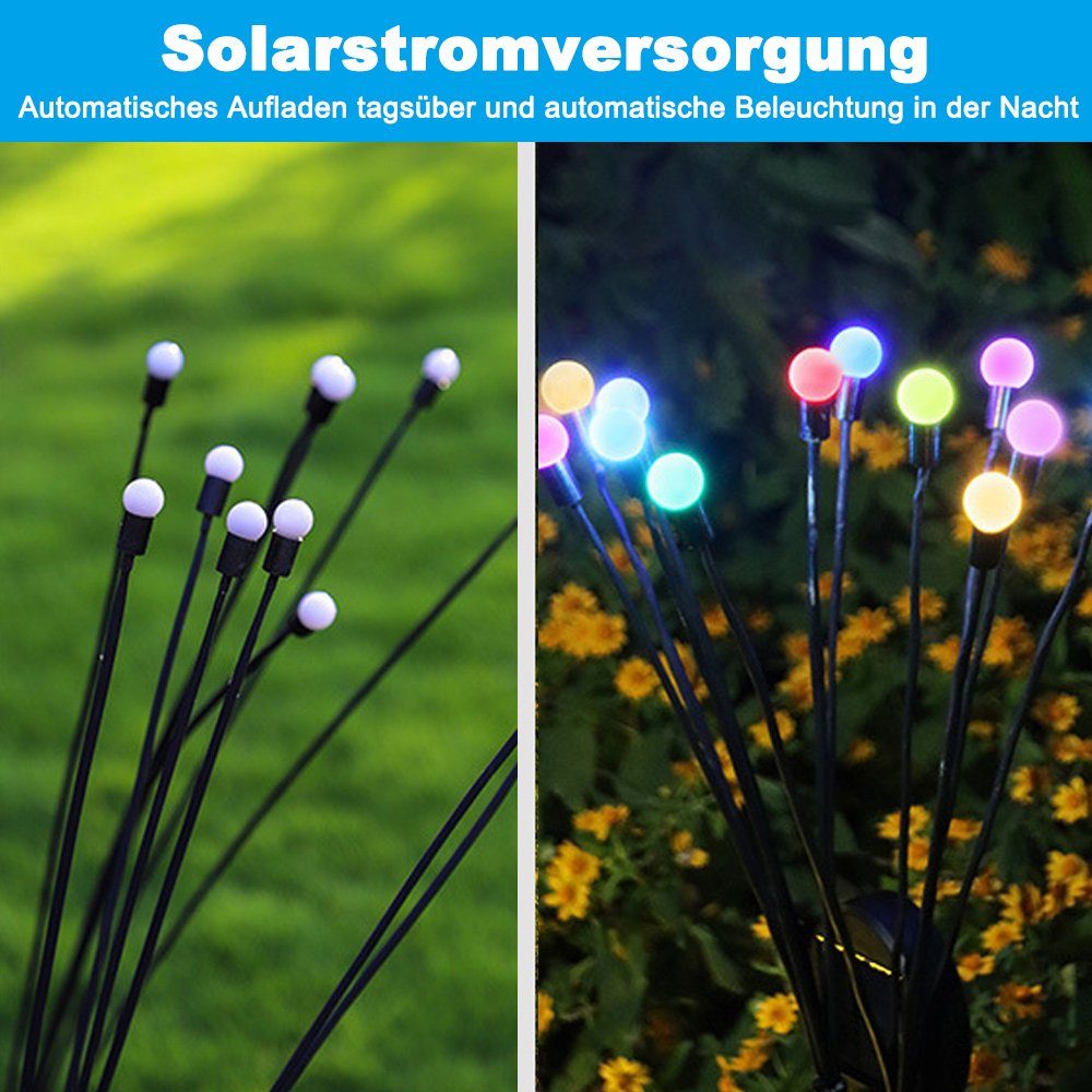GelldG LED Solarleuchte Flexibilität Schwinglicht, Gartenleuchten, Außenbeleuchtung, hoher
