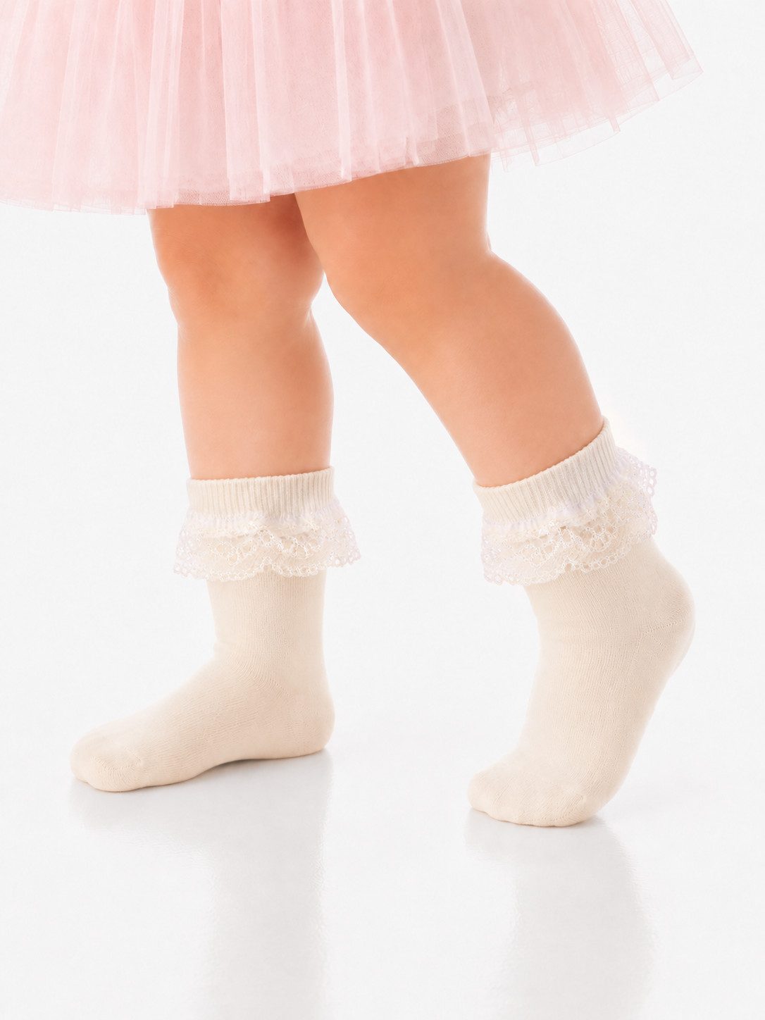 Socken Socken mit Rüschen in Weiß für Baby und Kinder 0Mon bis 3Jahre