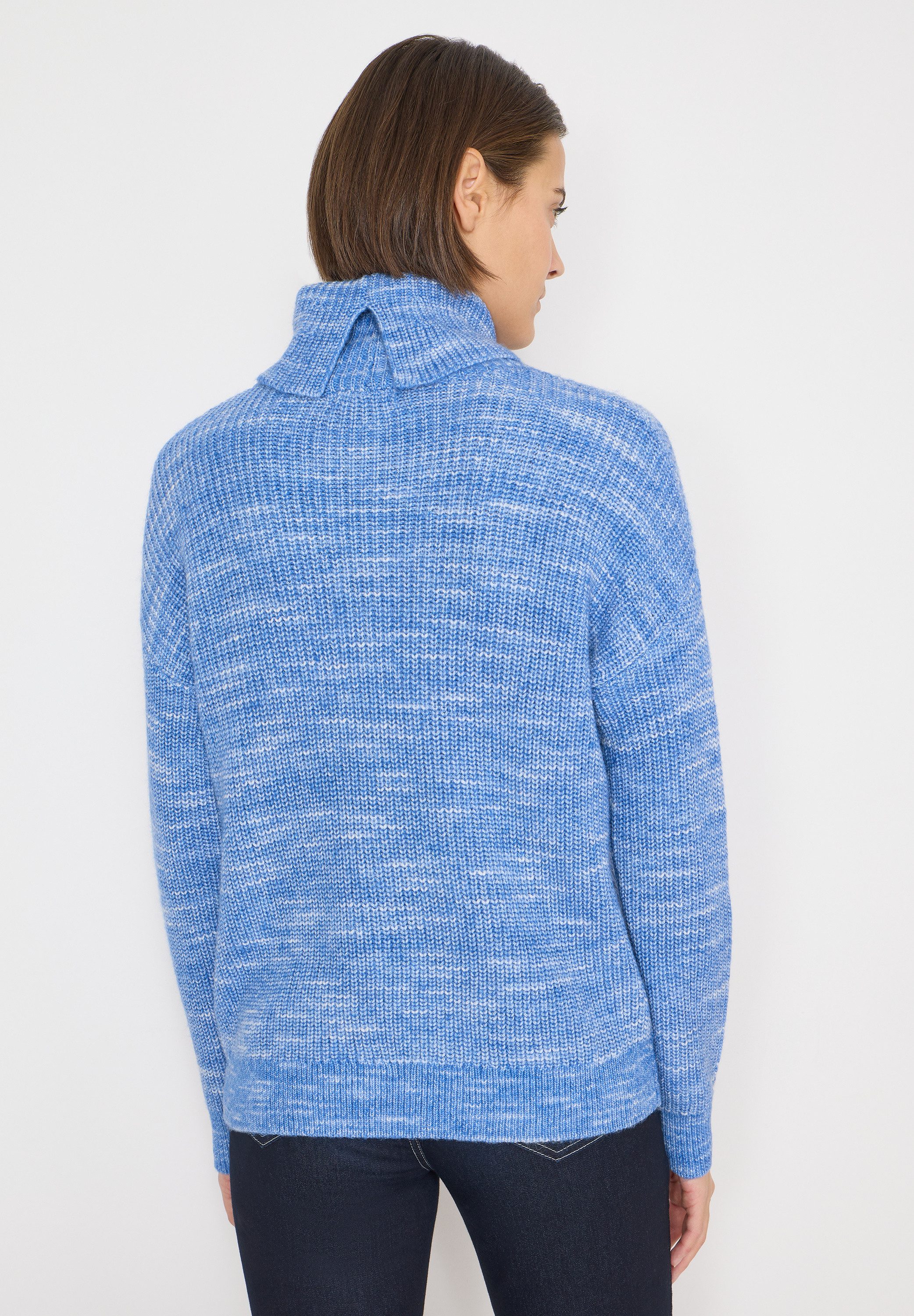 CECIL Rollkragenpullover mit Strick-Detail