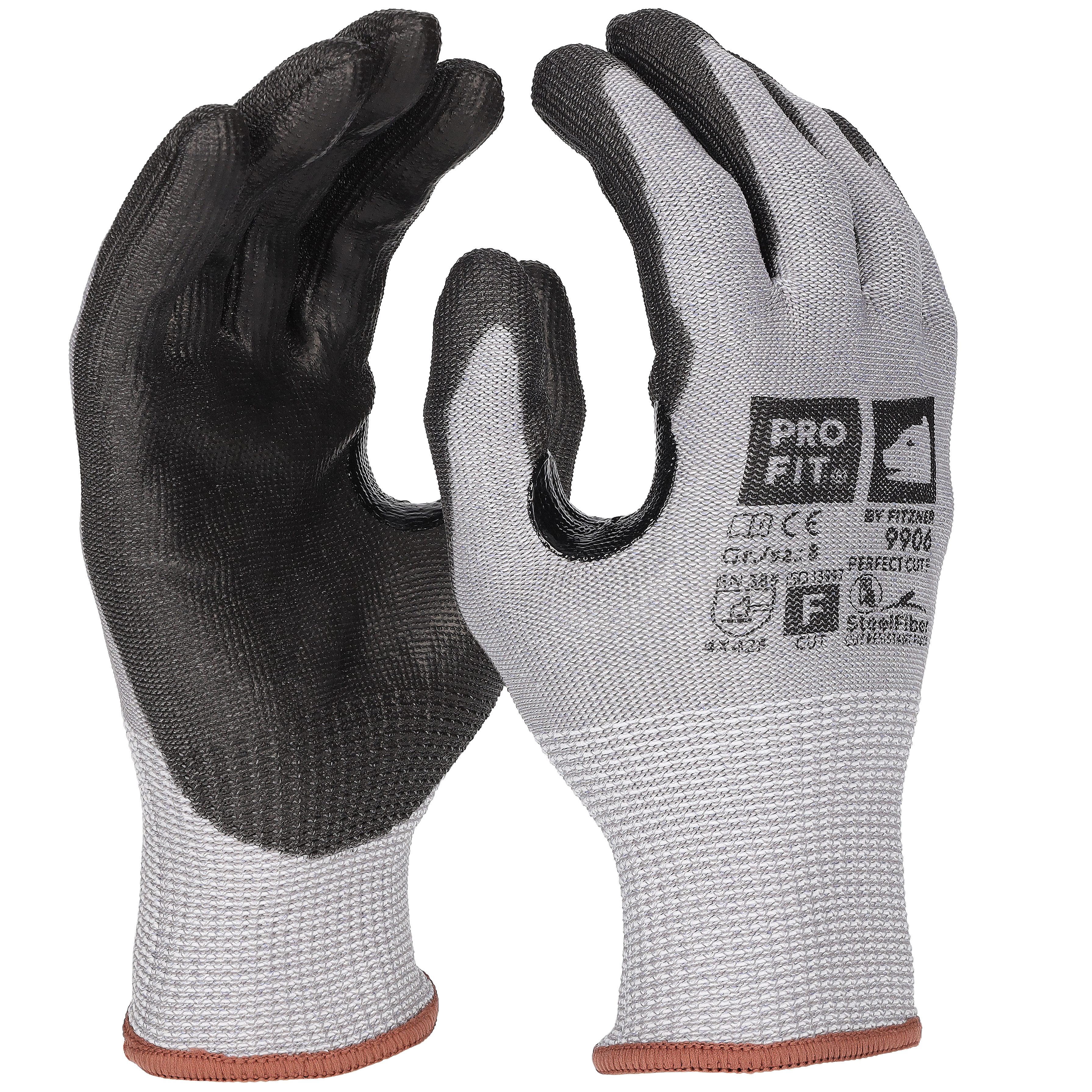 PRO FIT Schnittschutzhandschuhe Perfect Cut F, Arbeitshandschuhe (12, Paar) Atmungsaktiv, hohe Schnittfestigkeit, hohe Abriebfestigkeit