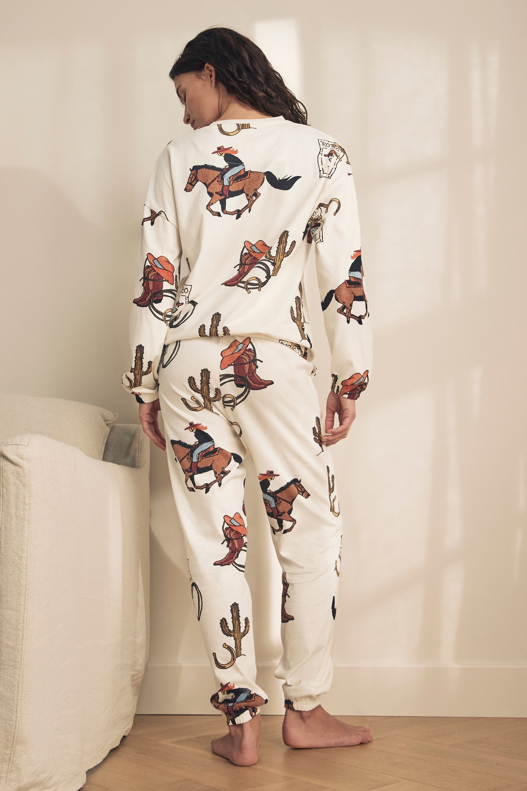 Next Pyjama Langärmeliger Pyjama aus Baumwolle günstig online kaufen